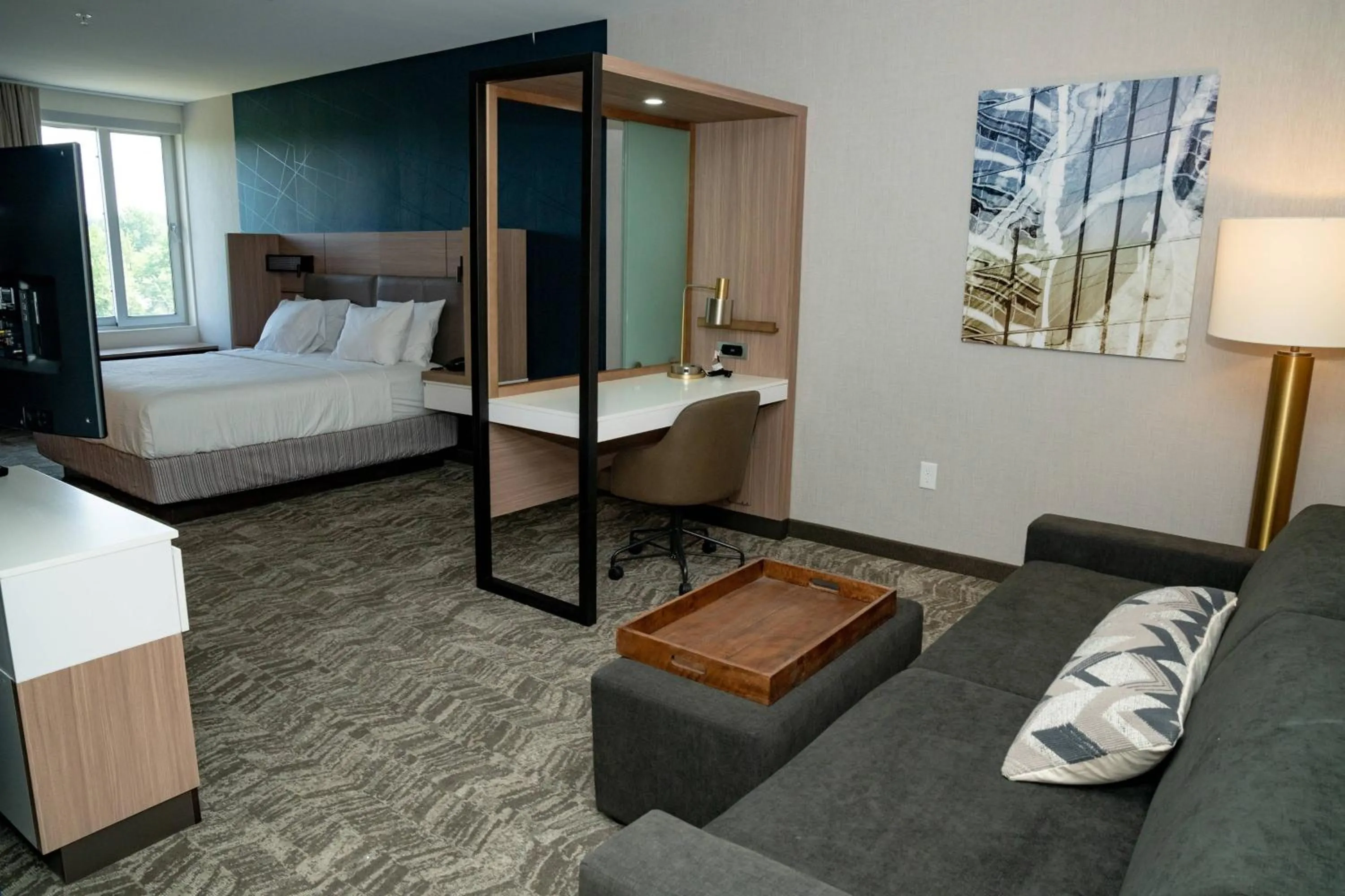 Bedroom, Bed in SpringHill Suites by Marriott Woodbridge