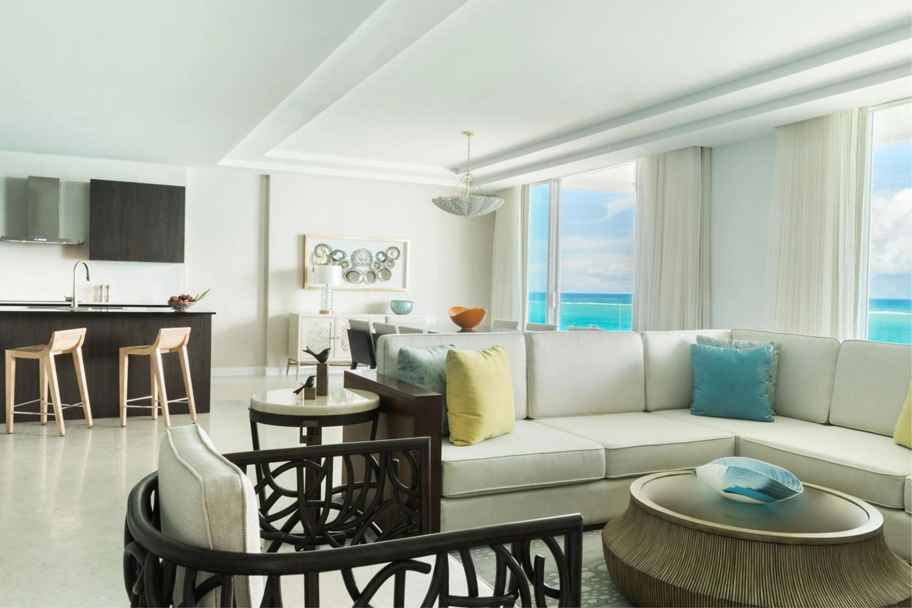 Living room in The Ritz-Carlton Residences, Turks & Caicos