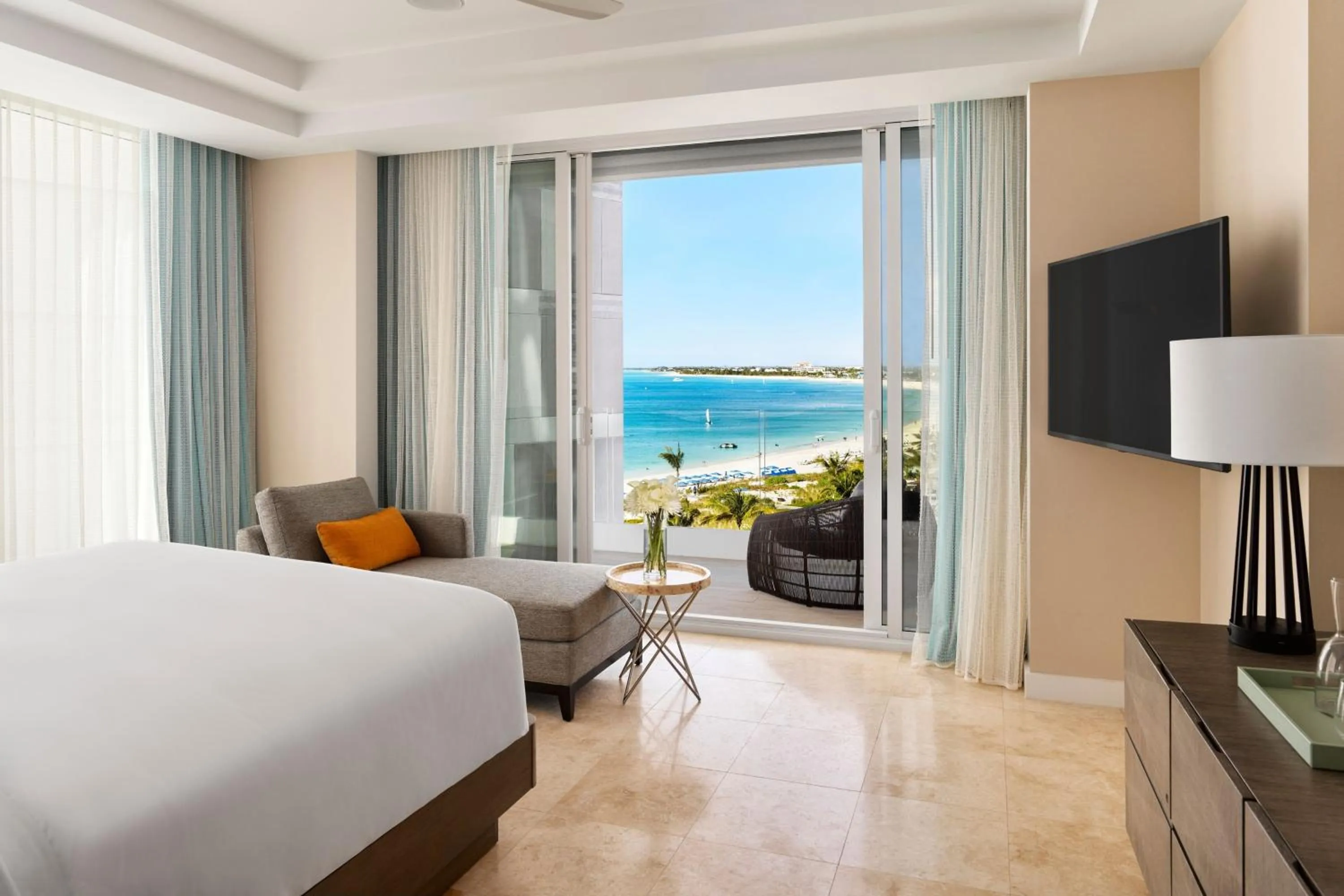 Bedroom, Bed in The Ritz-Carlton Residences, Turks & Caicos