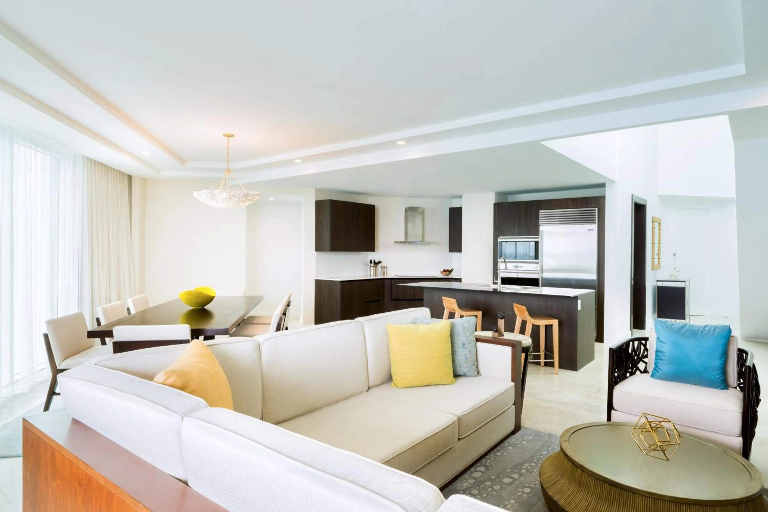 Living room in The Ritz-Carlton Residences, Turks & Caicos