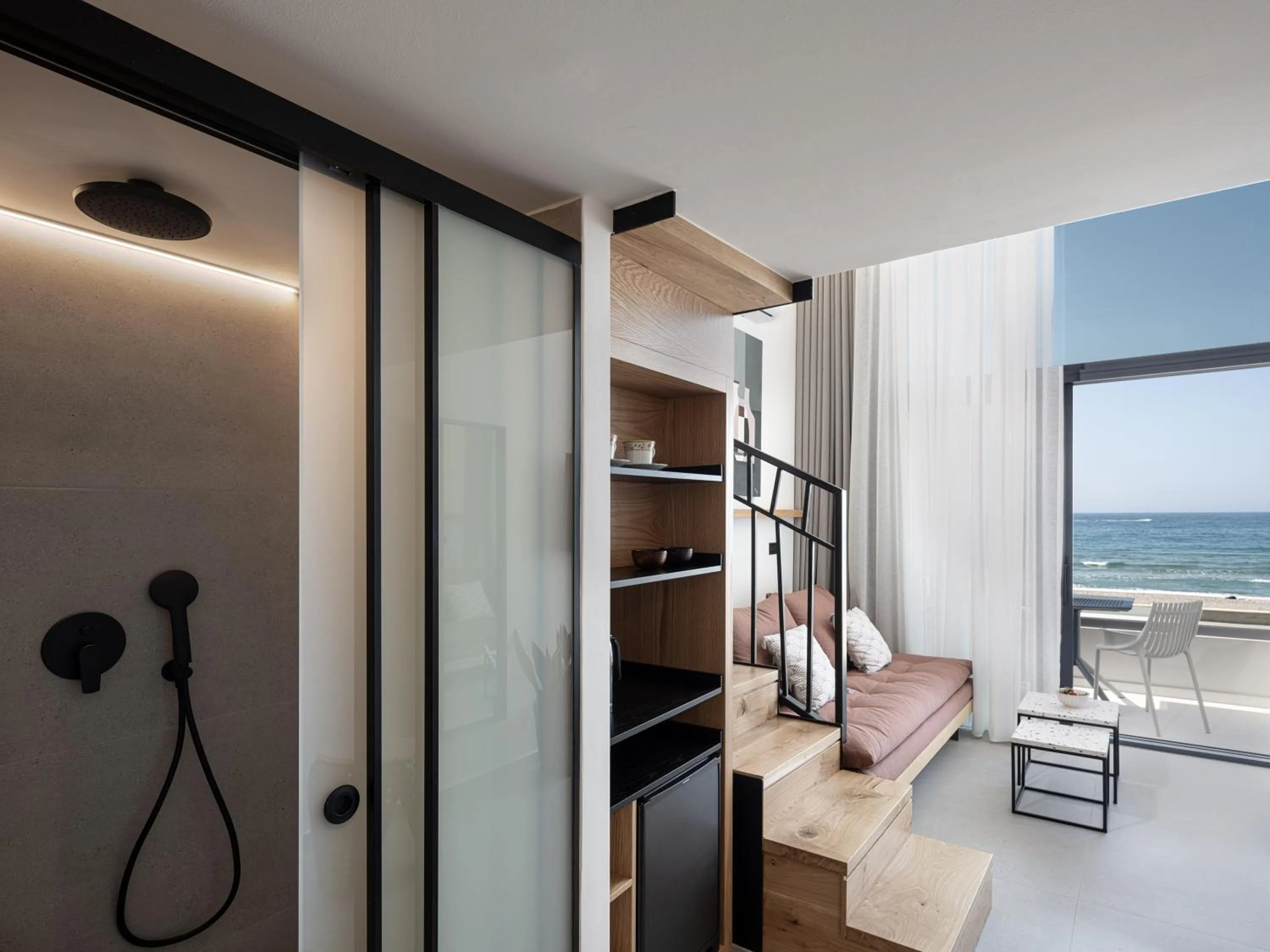 Shower in Calla Luxury Seafront Suites