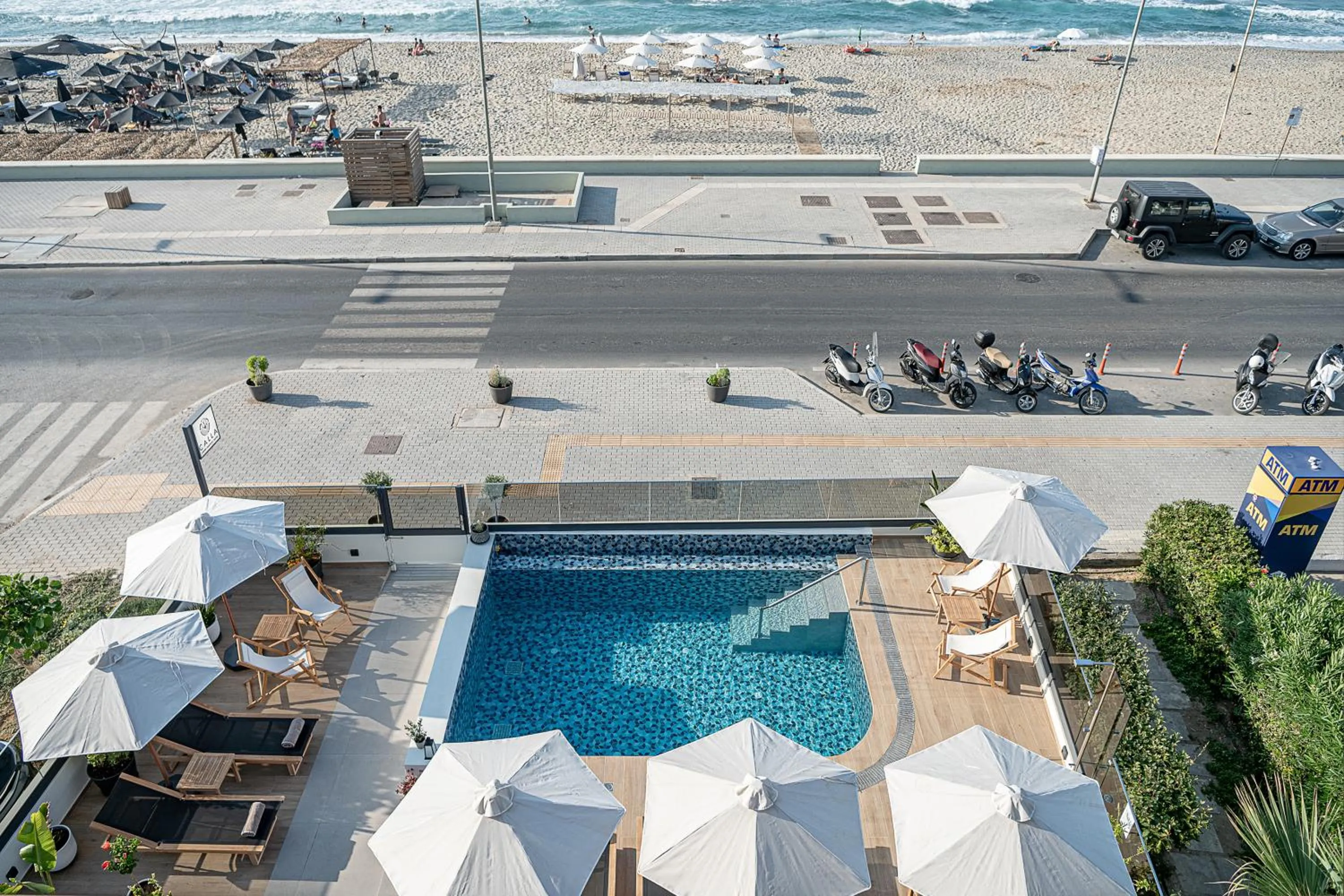 Bird's eye view in Calla Luxury Seafront Suites