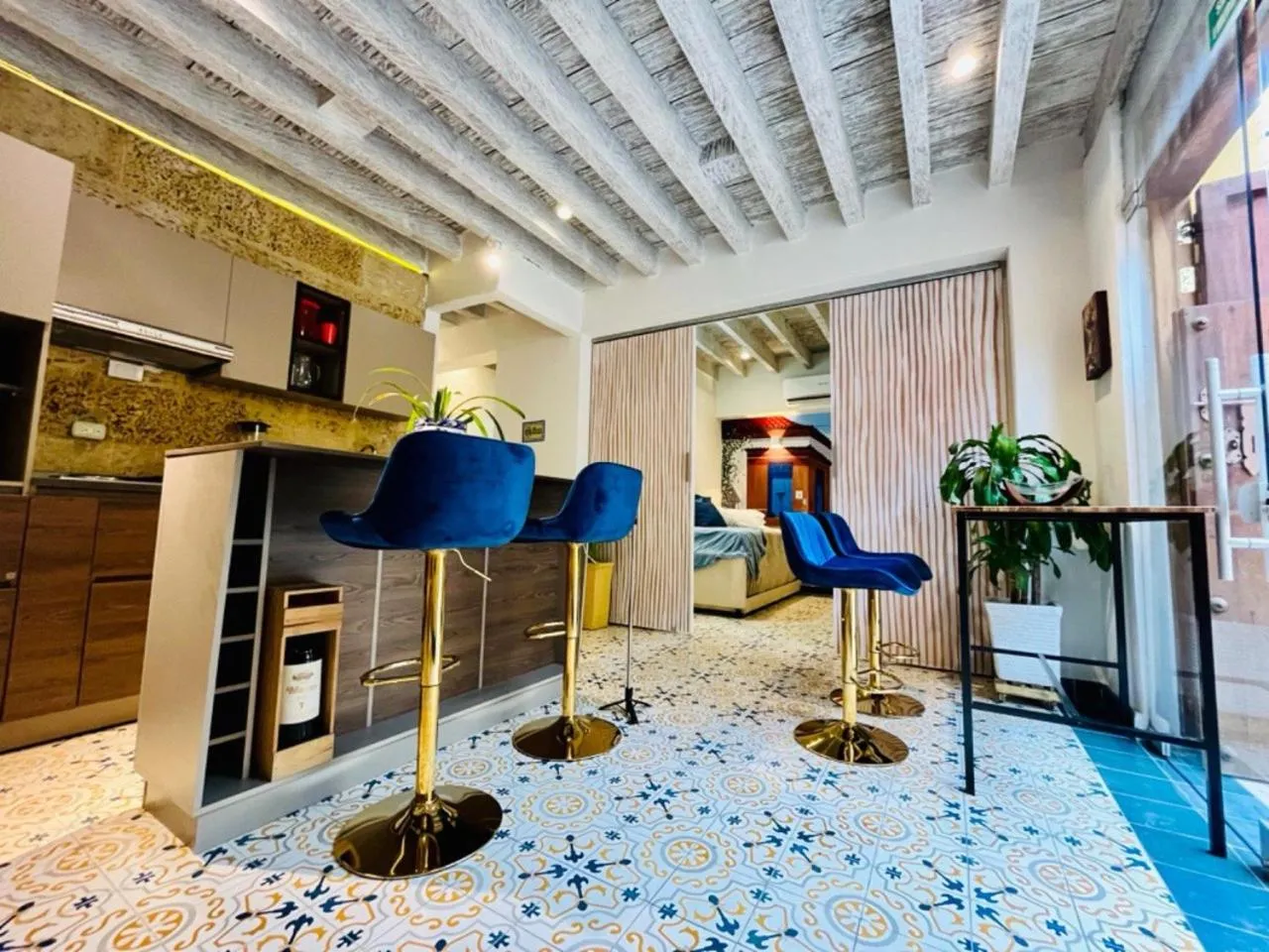 Kitchen or kitchenette in Hotel Boutique Callecitas de San Diego