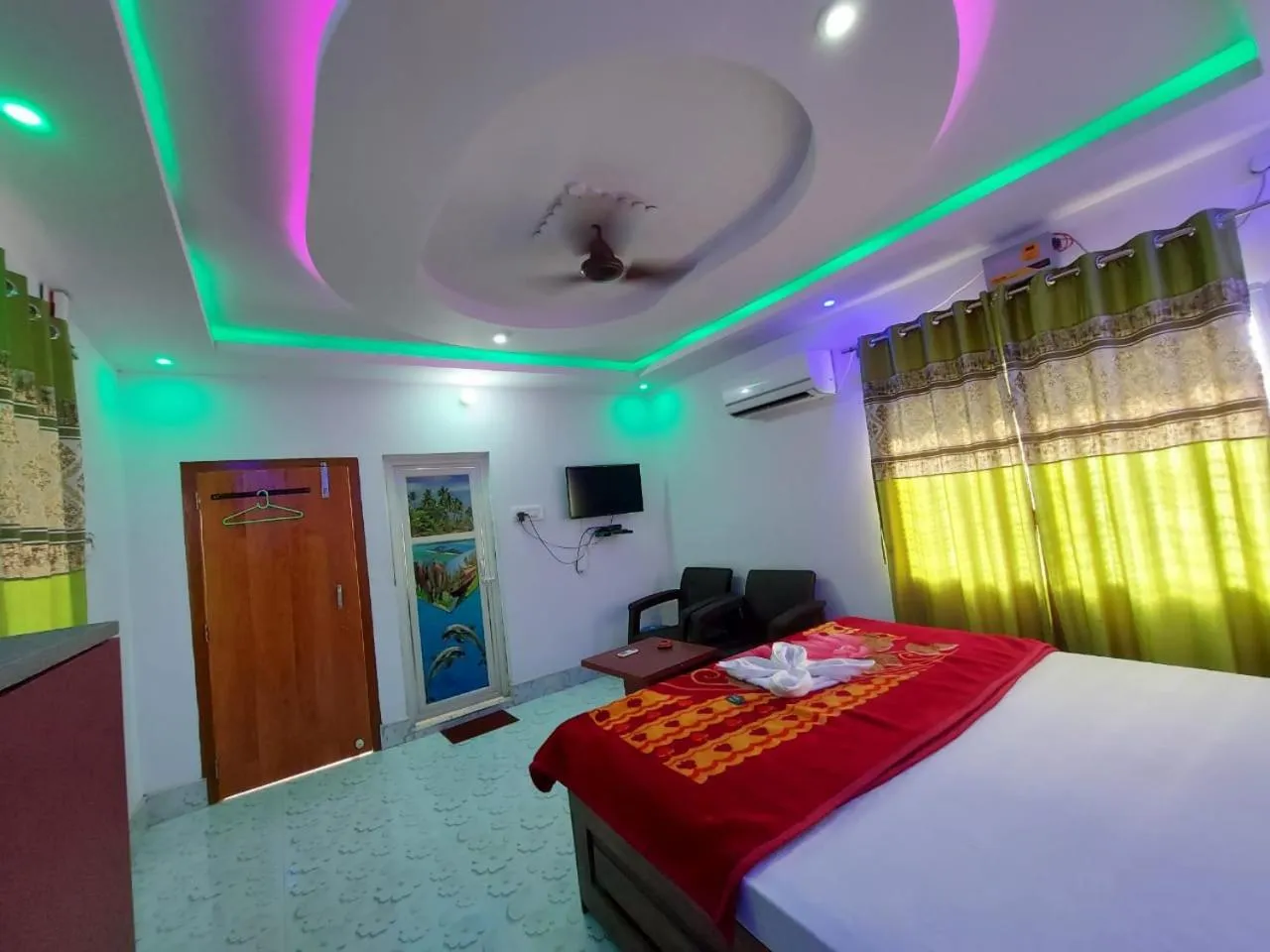 Bed in Swastik Resort Tajpur