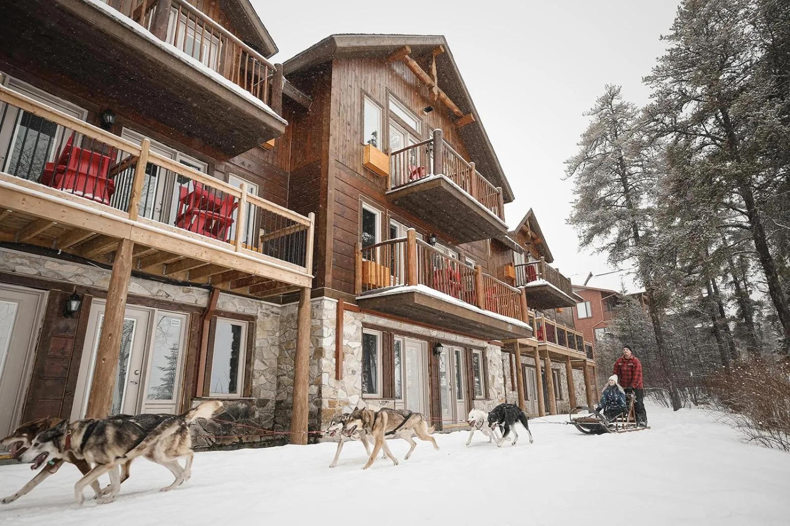 Winter in Auberge du Lac Taureau et Condos
