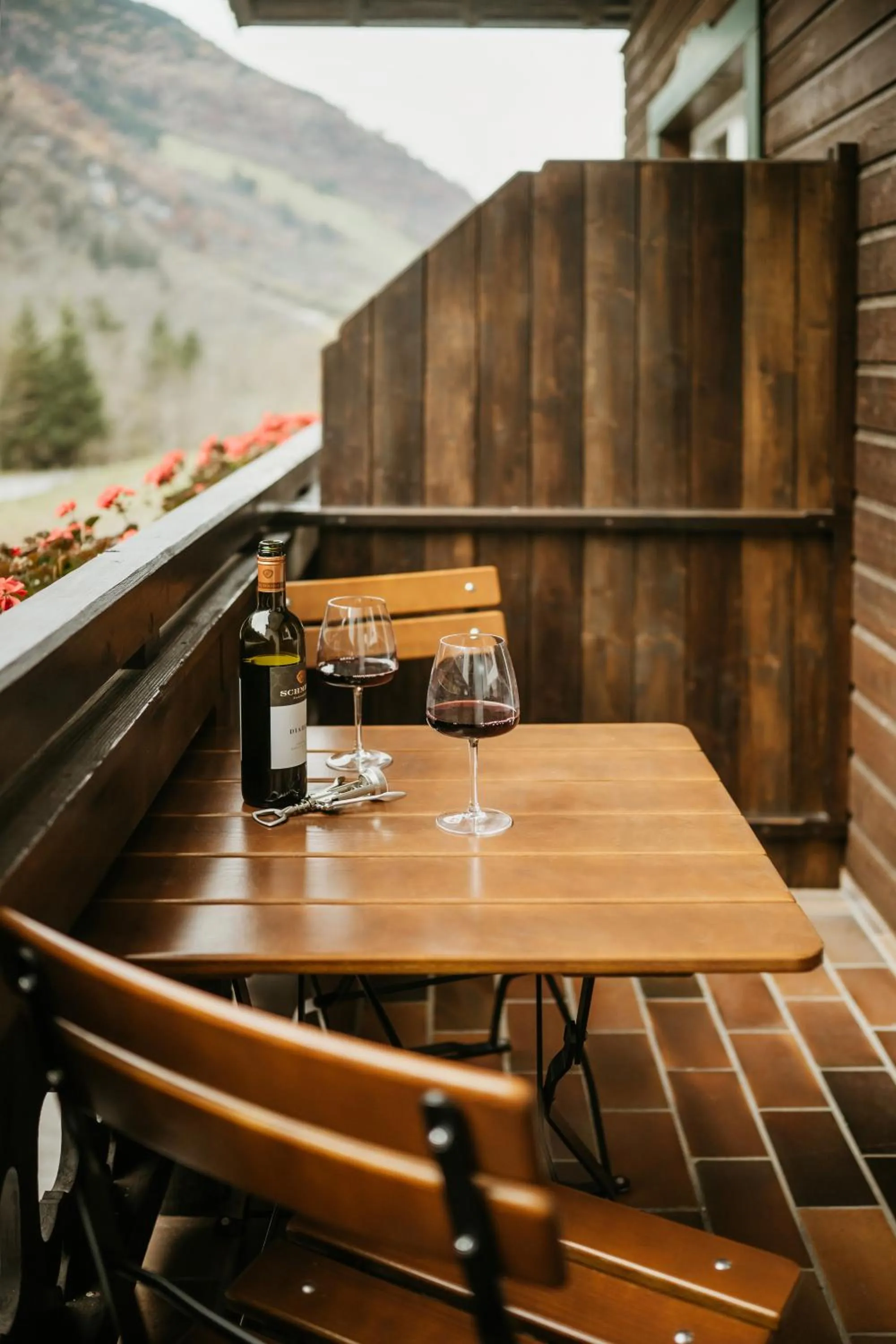 Balcony/Terrace in Pension Baranekhof - accommodation in nature - Baranek Resorts