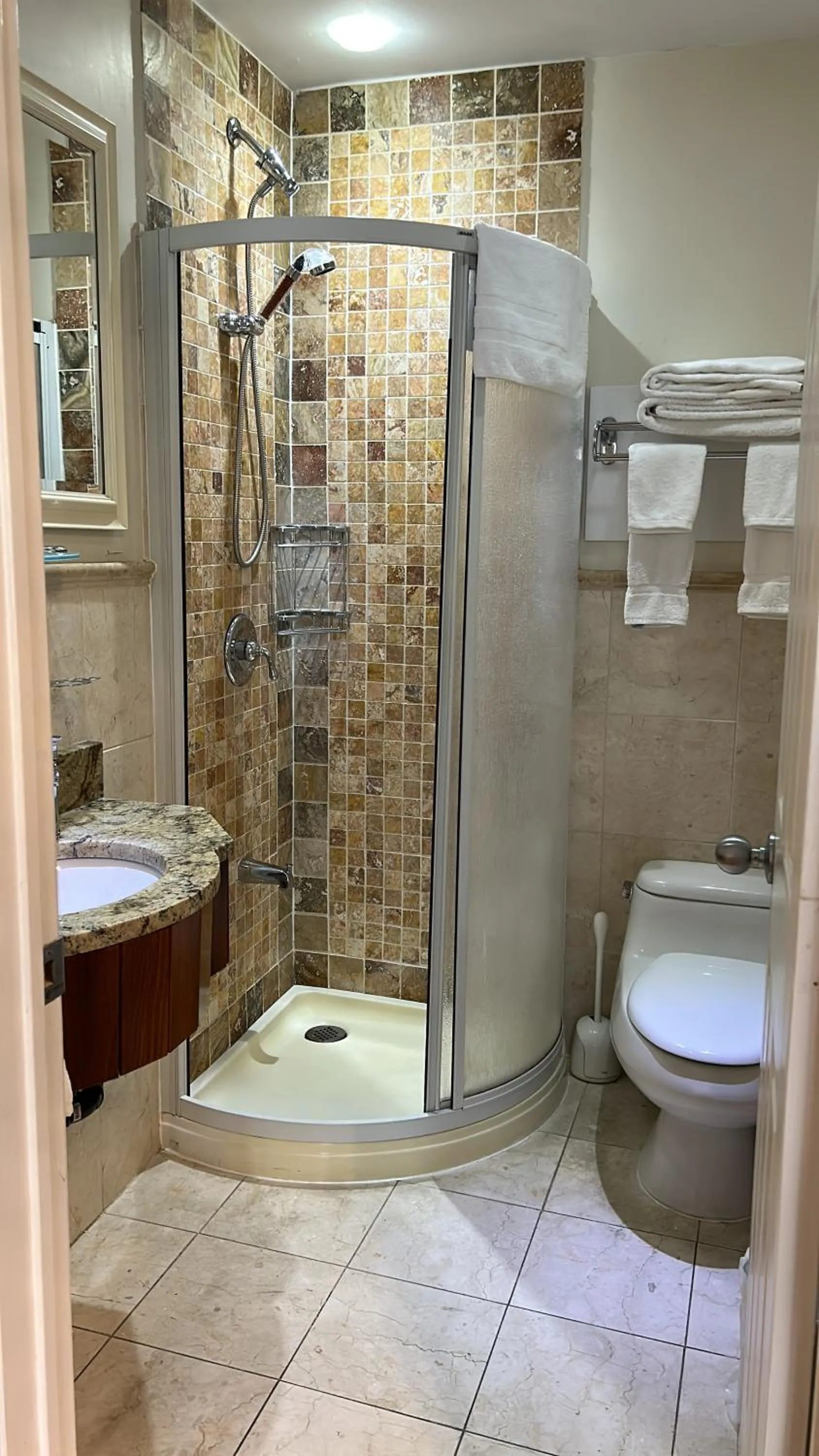 Shower in Parc Suites Hotel