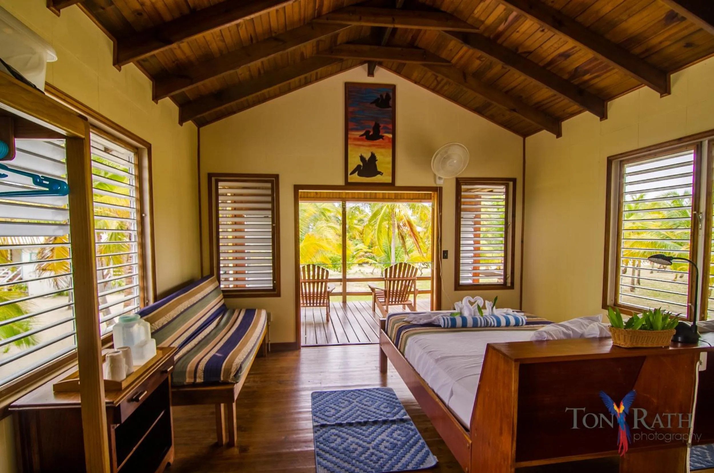 Bedroom in Pelican Beach Resort South Water Caye