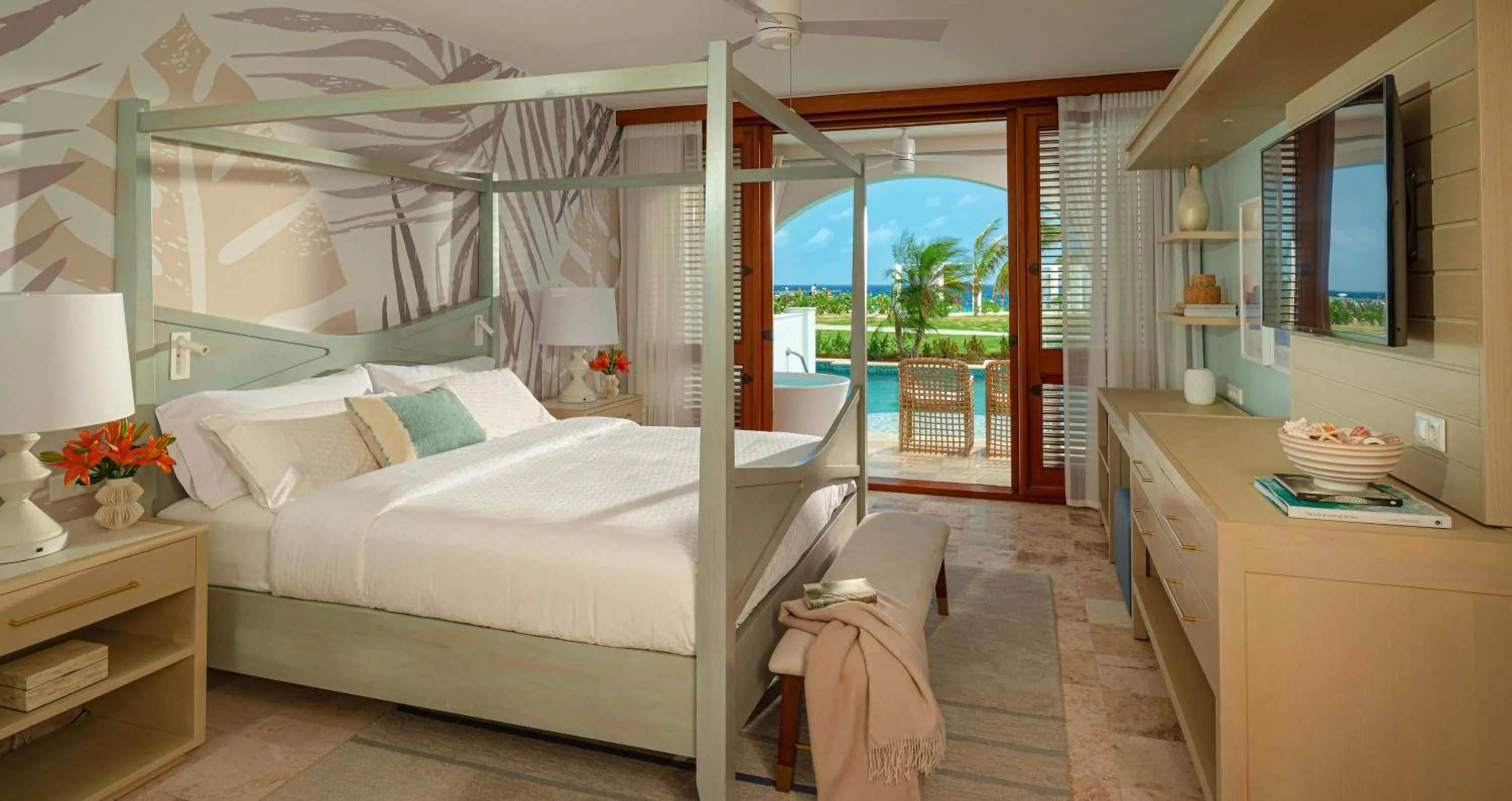 Photo of the whole room, Bed in Sandals Royal Curacao All Inclusive Couples Only