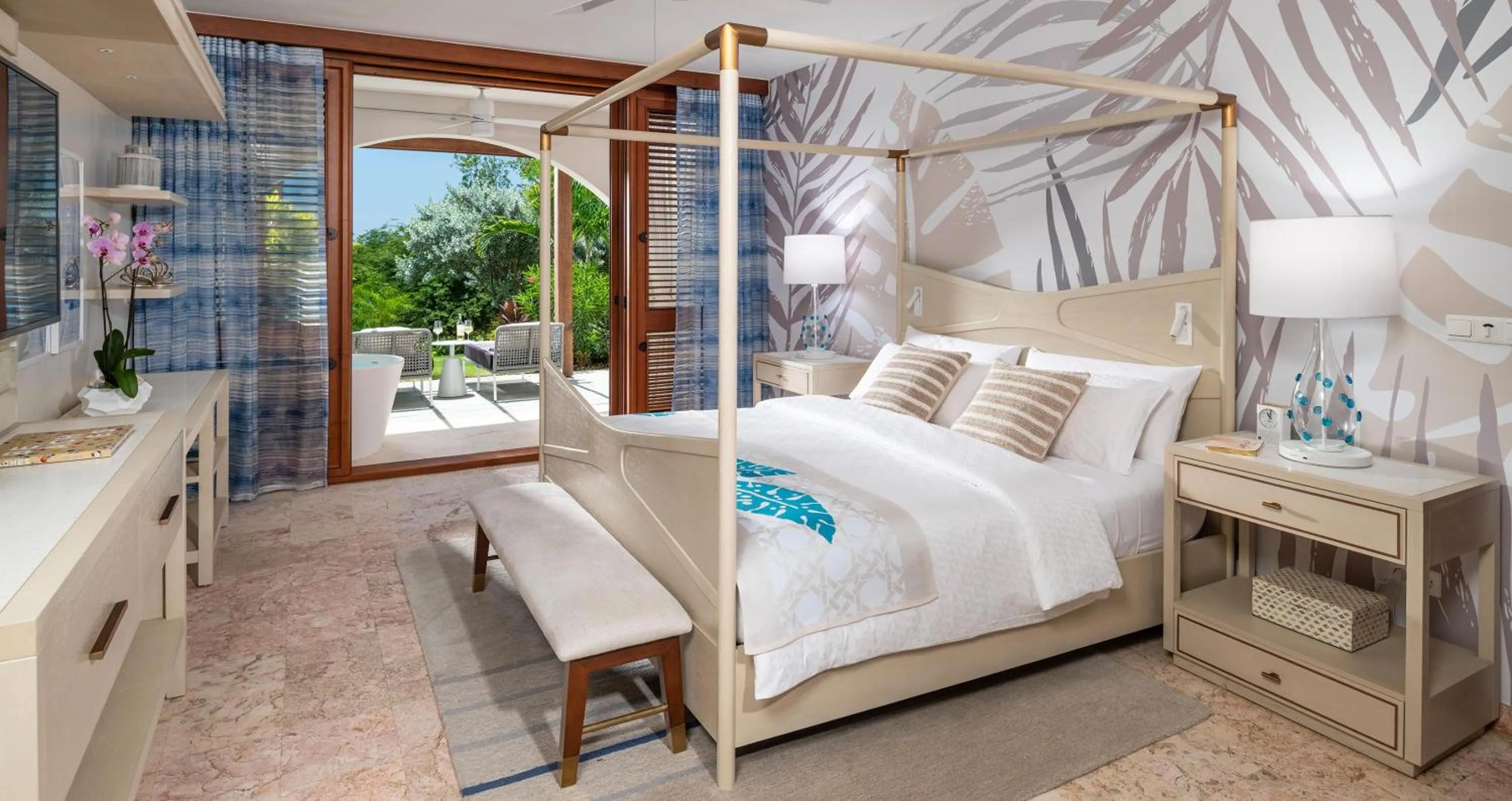 Photo of the whole room, Bed in Sandals Royal Curacao All Inclusive Couples Only