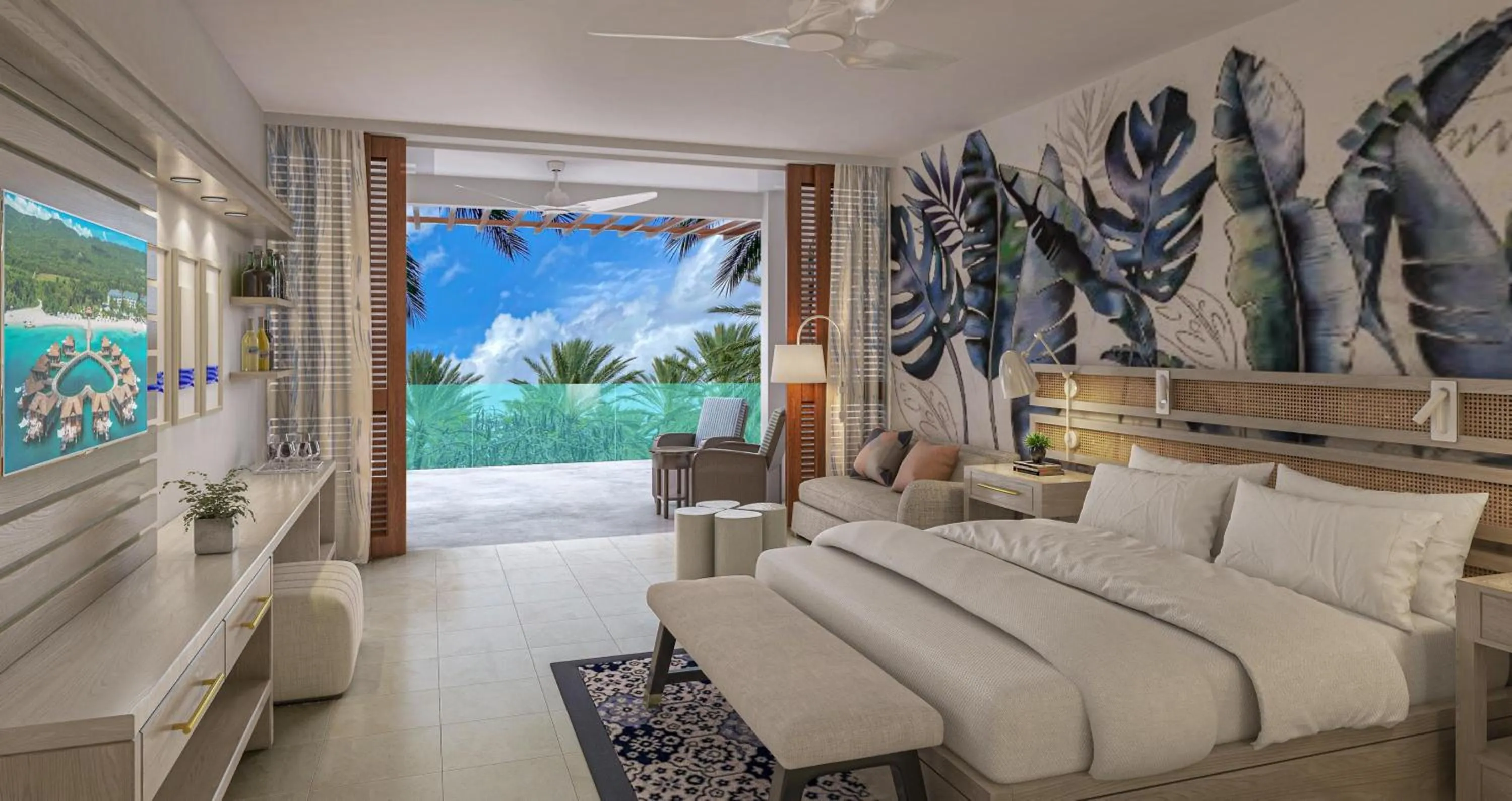 Photo of the whole room, Bed in Sandals Royal Curacao All Inclusive Couples Only