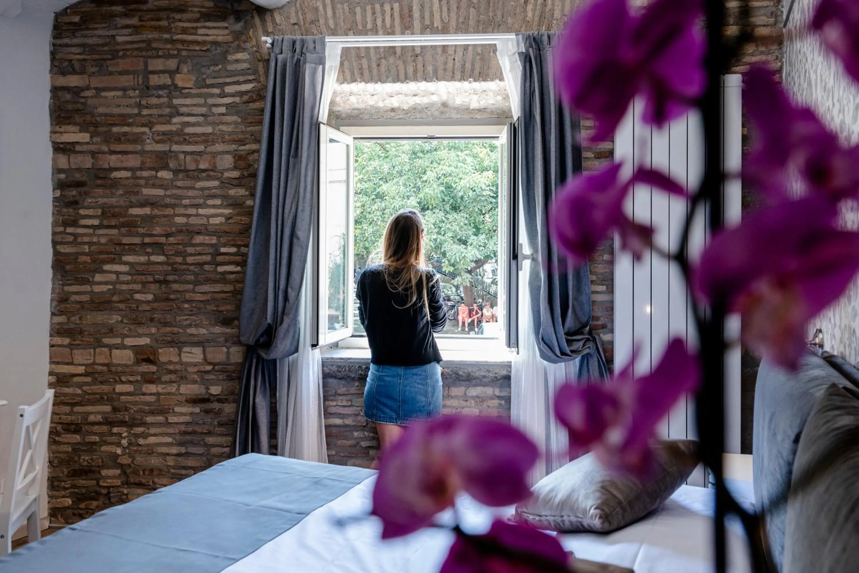 City view, Bed in Relais la Fornarina