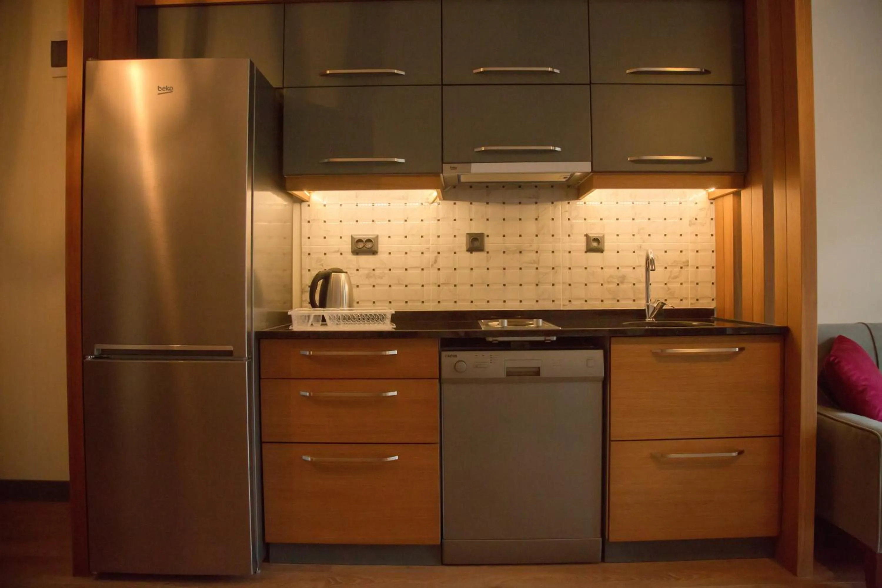 Kitchen or kitchenette in Ceneviz Suit Hotel