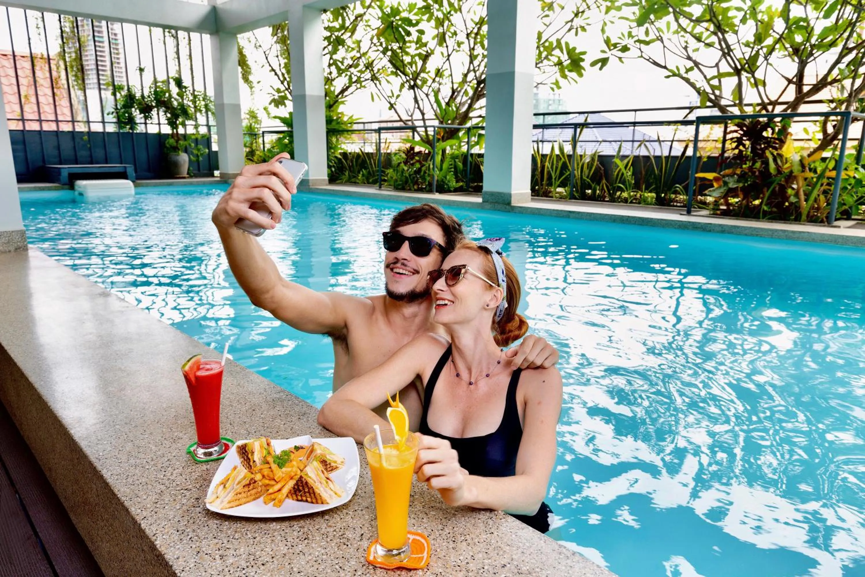 Swimming pool in Indra Hotel
