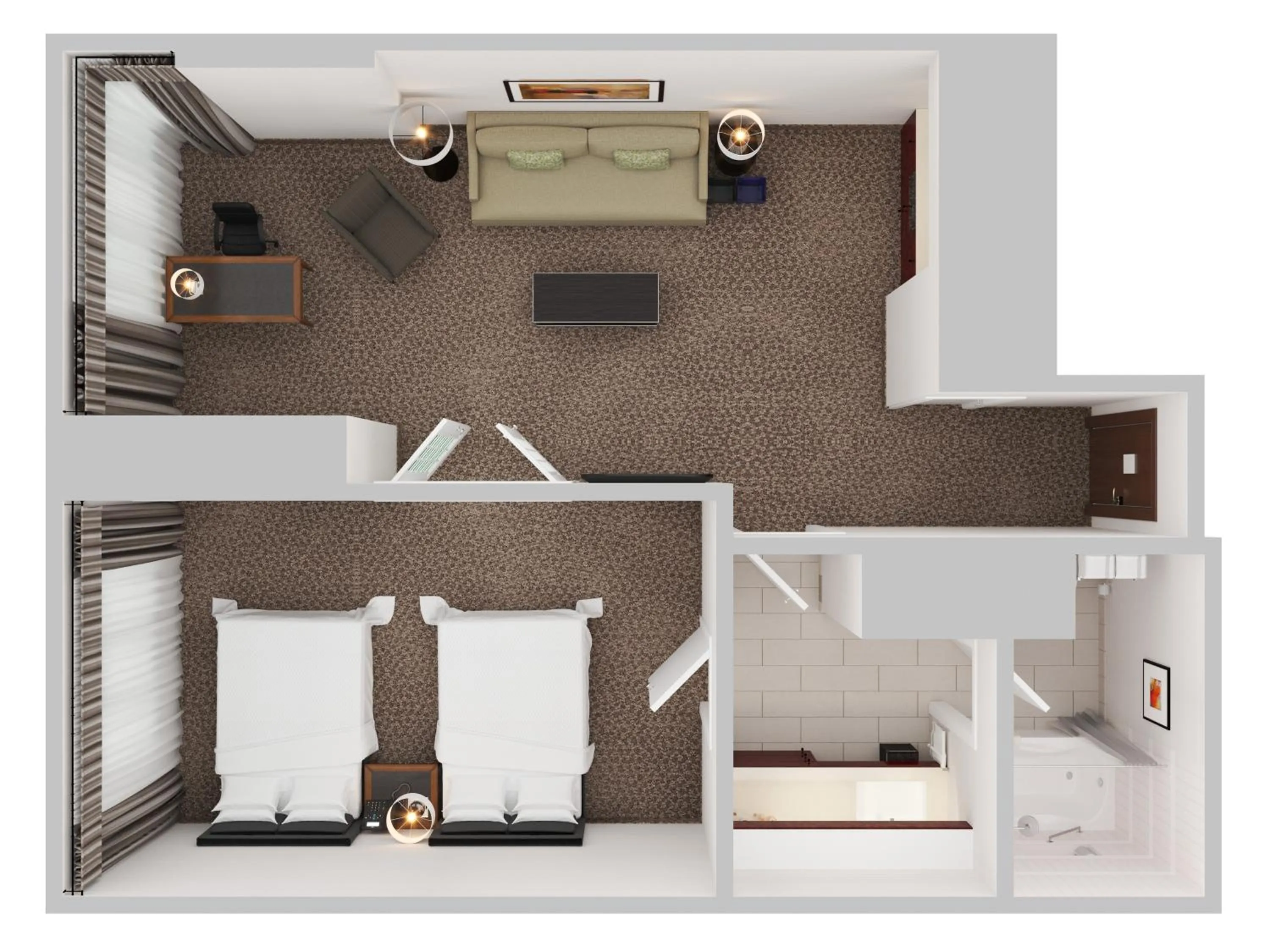Floor plan in Cambridge Suites Toronto