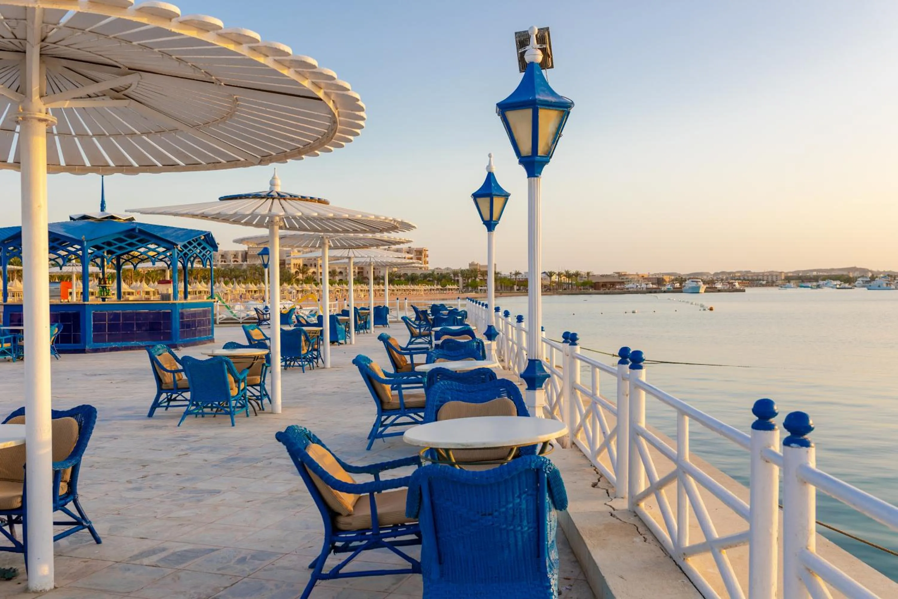 Restaurant/places to eat, Beach in The Grand Hotel, Hurghada