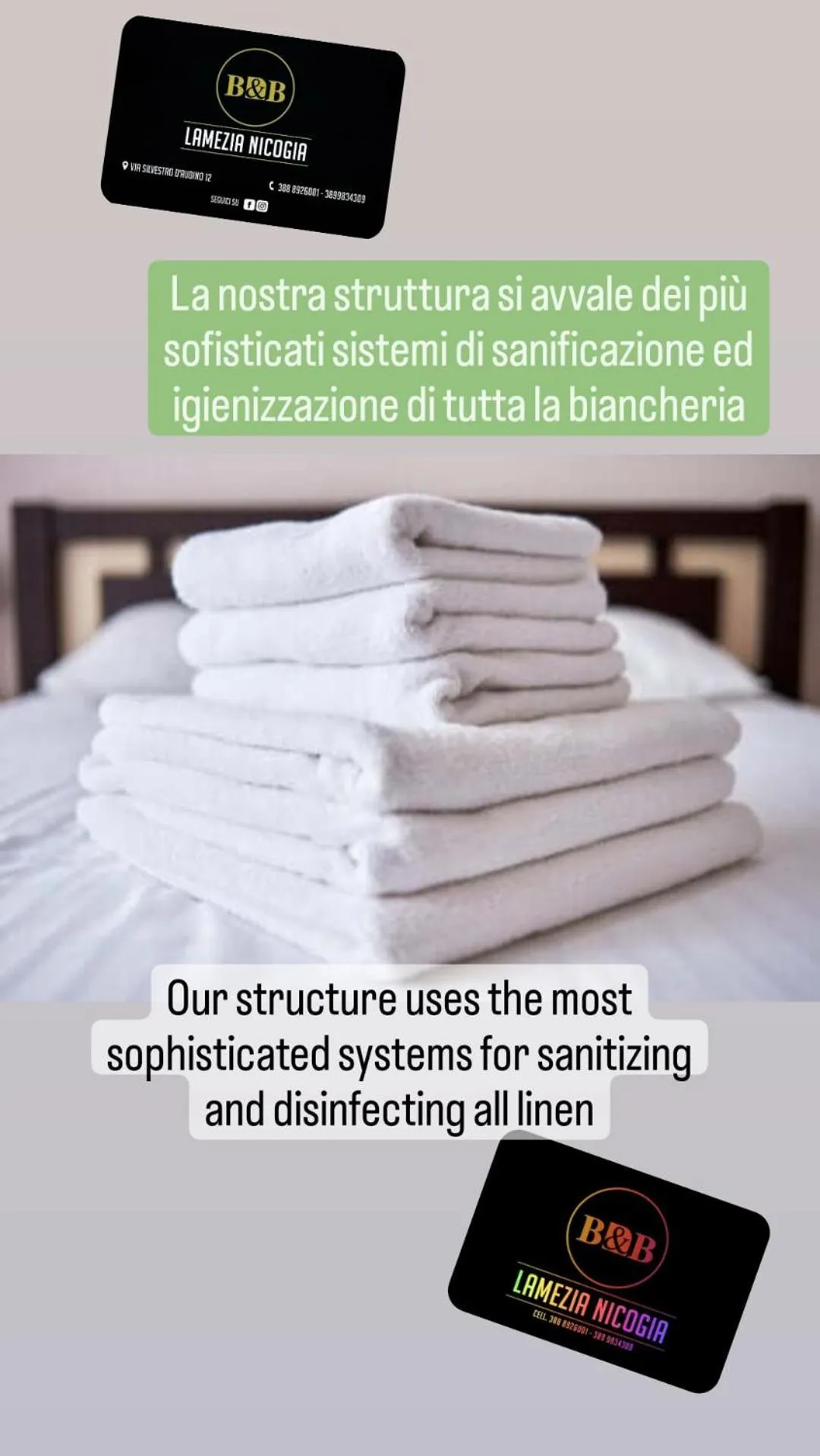 towels in B&B Lamezia Nicogia