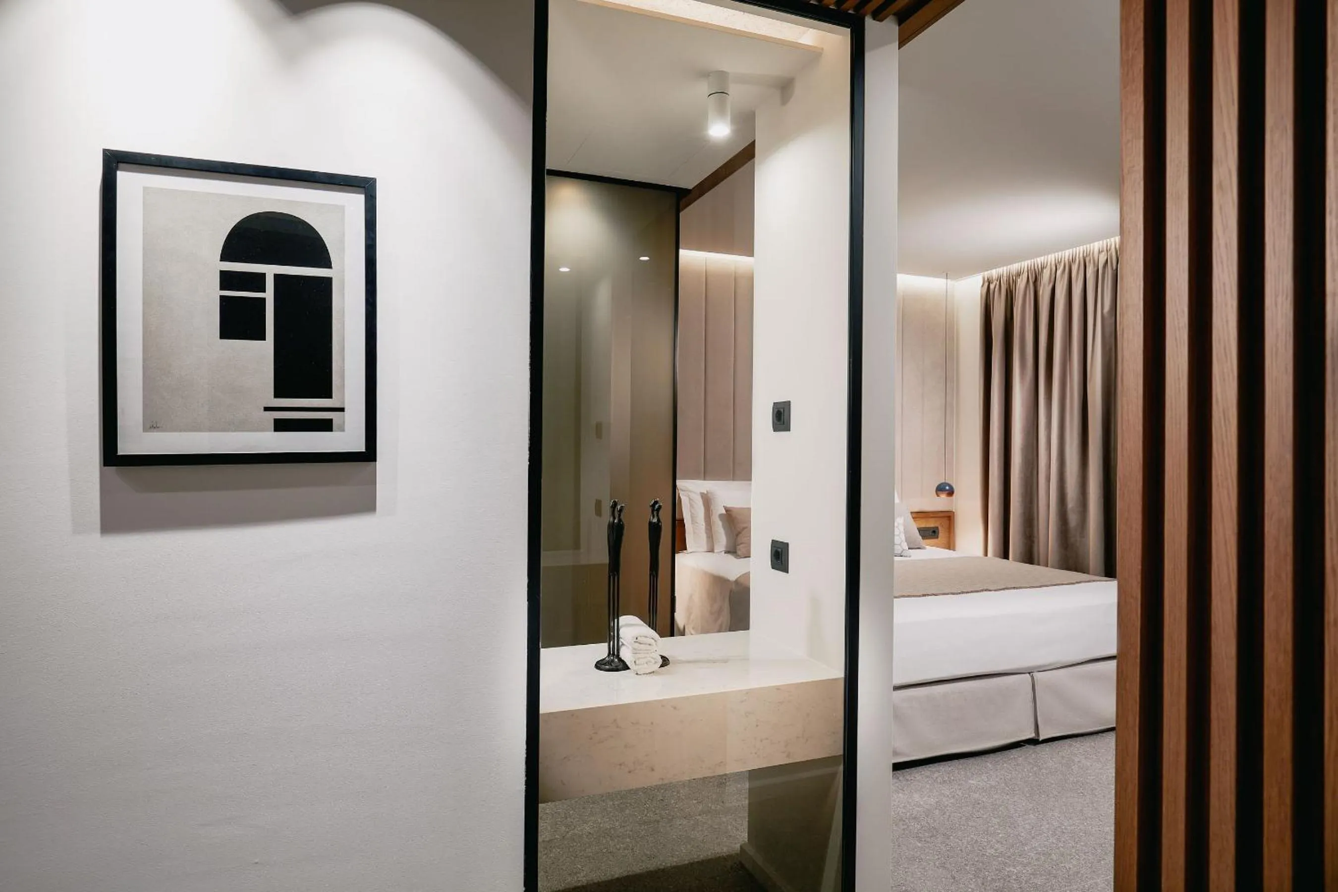 Bathroom, Bed in Origami Boutique Residences
