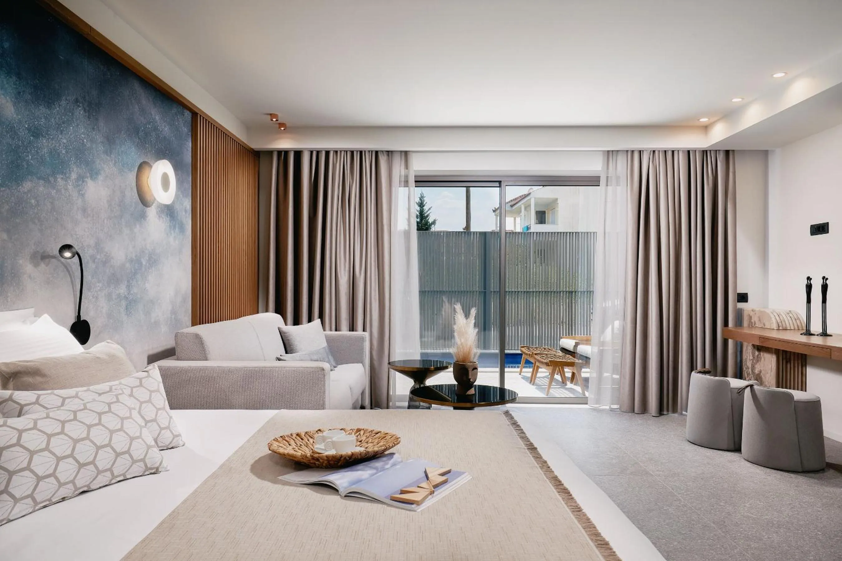 Seating area, Bed in Origami Boutique Residences