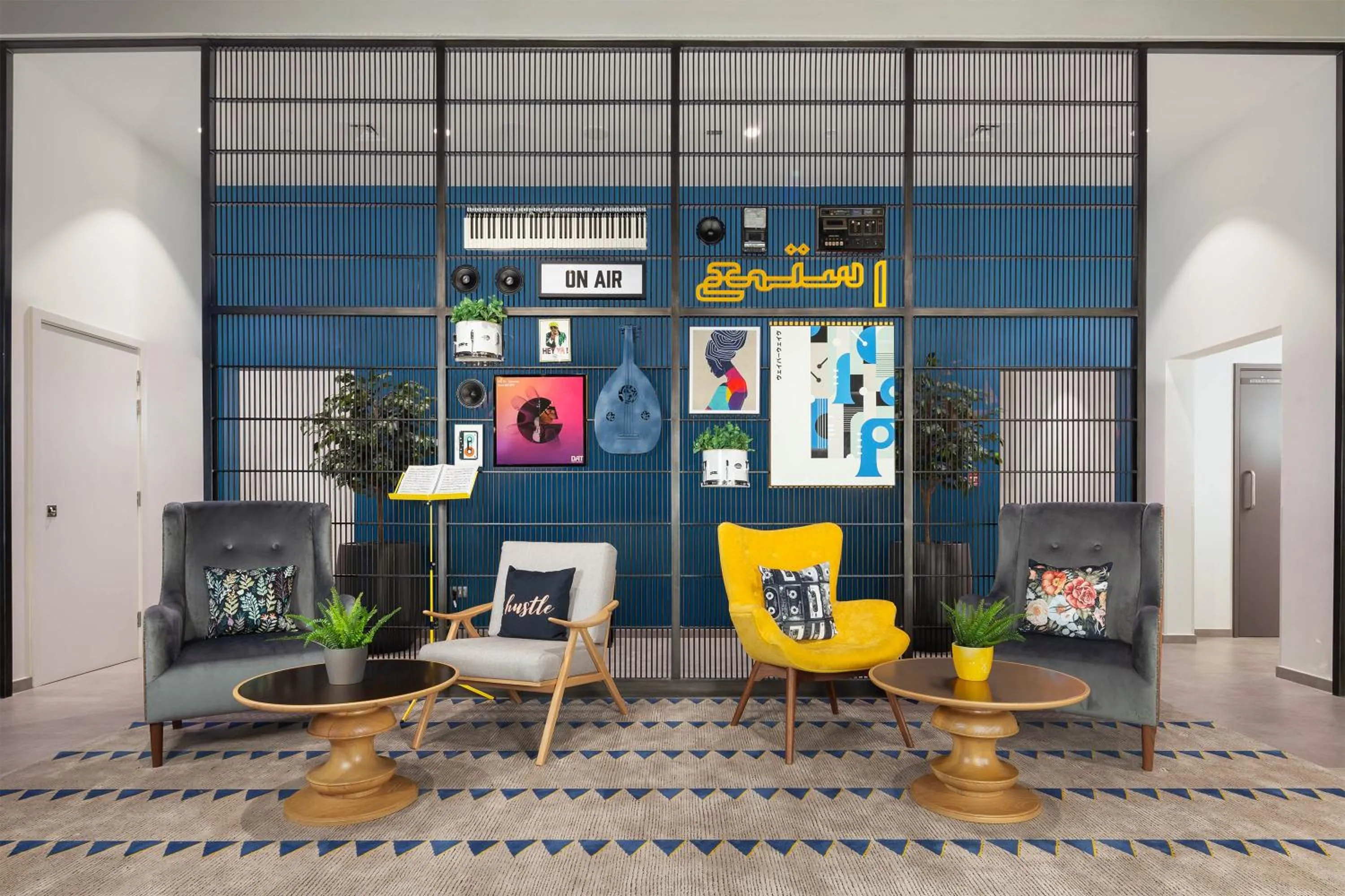 Seating area in Rove City Walk