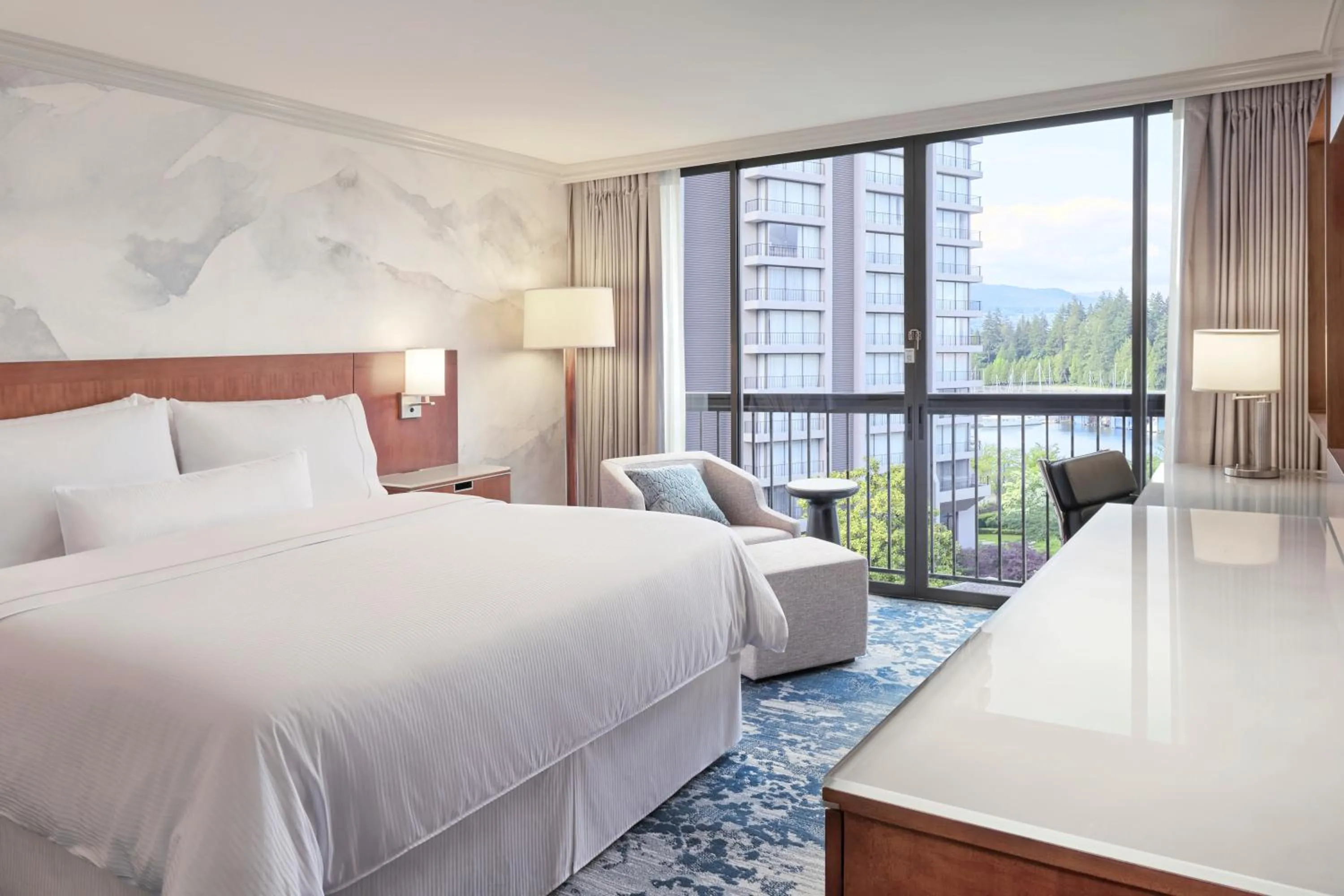 View (from property/room), Bed in The Westin Bayshore, Vancouver