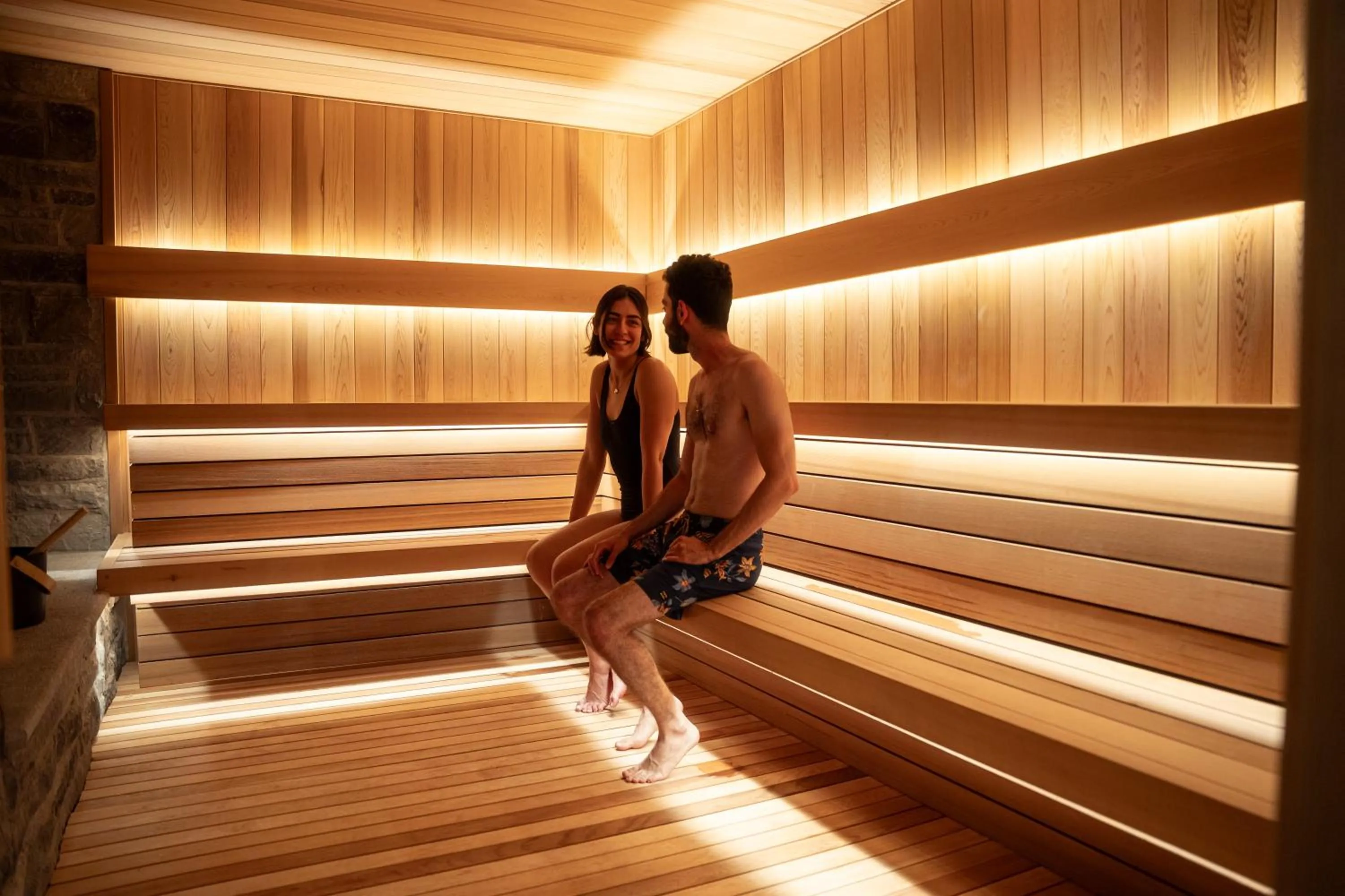 Sauna in Hotel Manoir Victoria