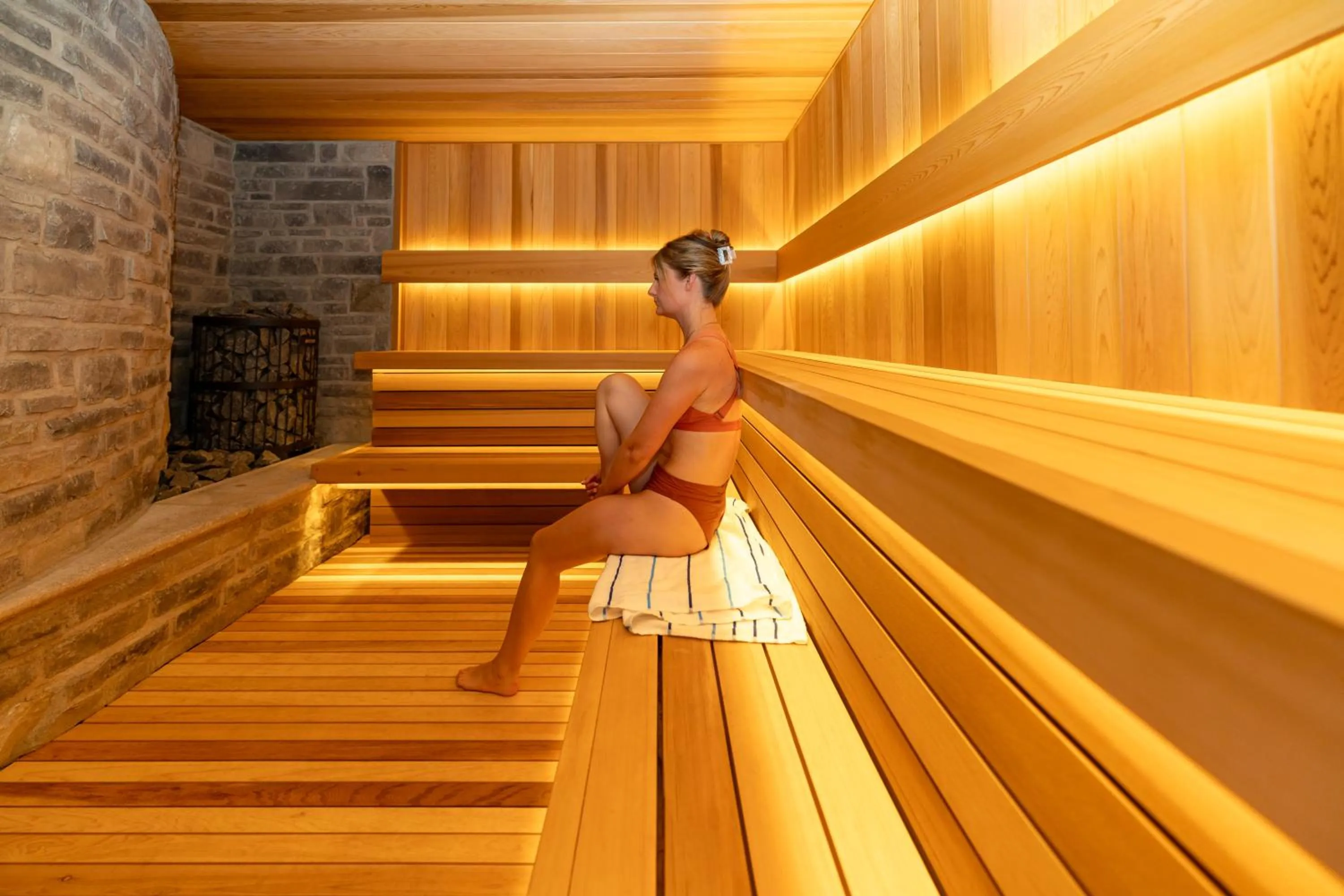 Sauna in Hotel Manoir Victoria
