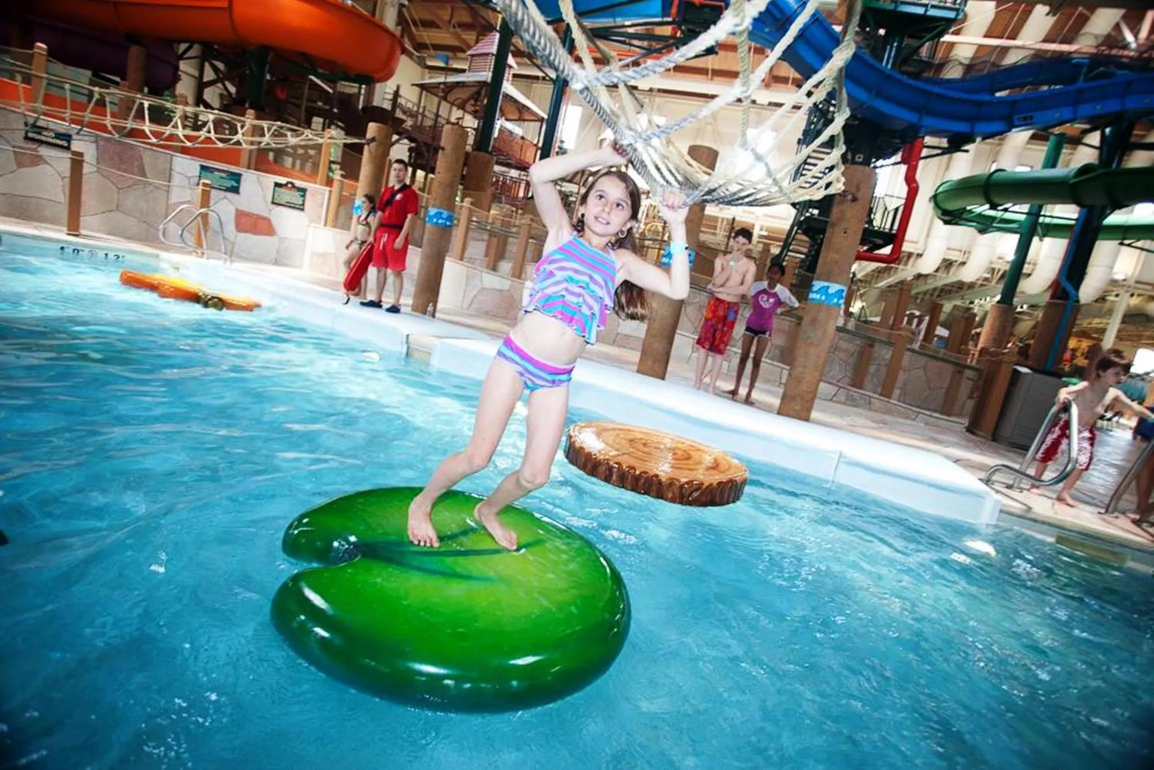 People in Great Wolf Lodge Waterpark Resort