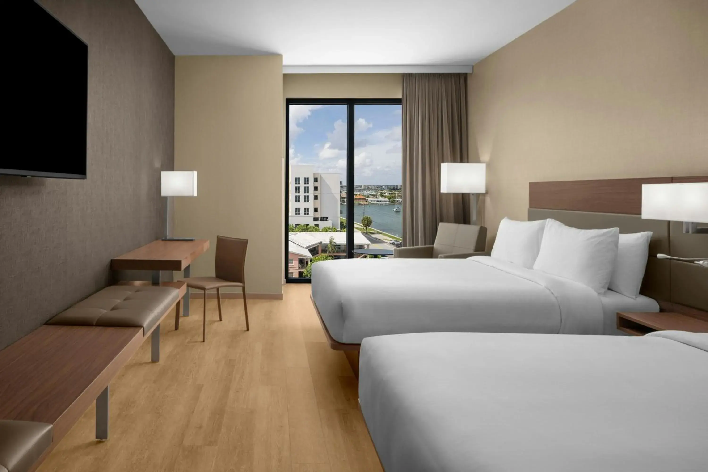 Queen Room with Two Queen Beds and Partial Water View in AC Hotel by Marriott Clearwater Beach Queen Room with Two Queen Beds and Partial Water View in AC Hotel by Marriott Clearwater Beach