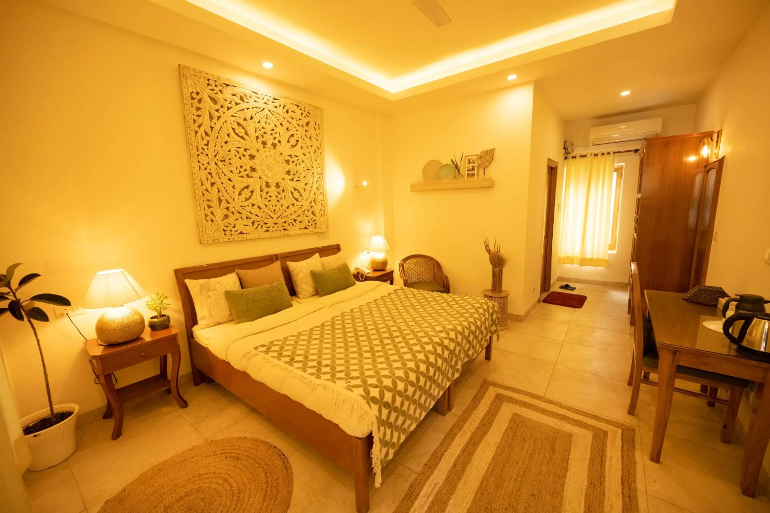 Bed in Maharishi Ayurveda-Boutique Wellness Retreat
