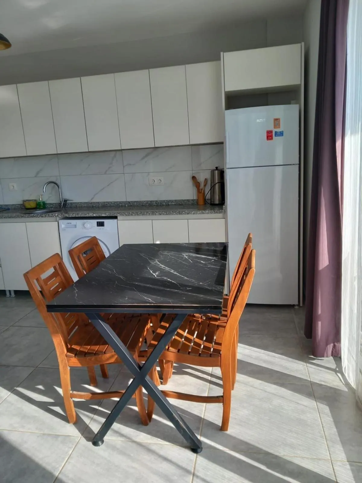 Dining area in Just Dream Suites