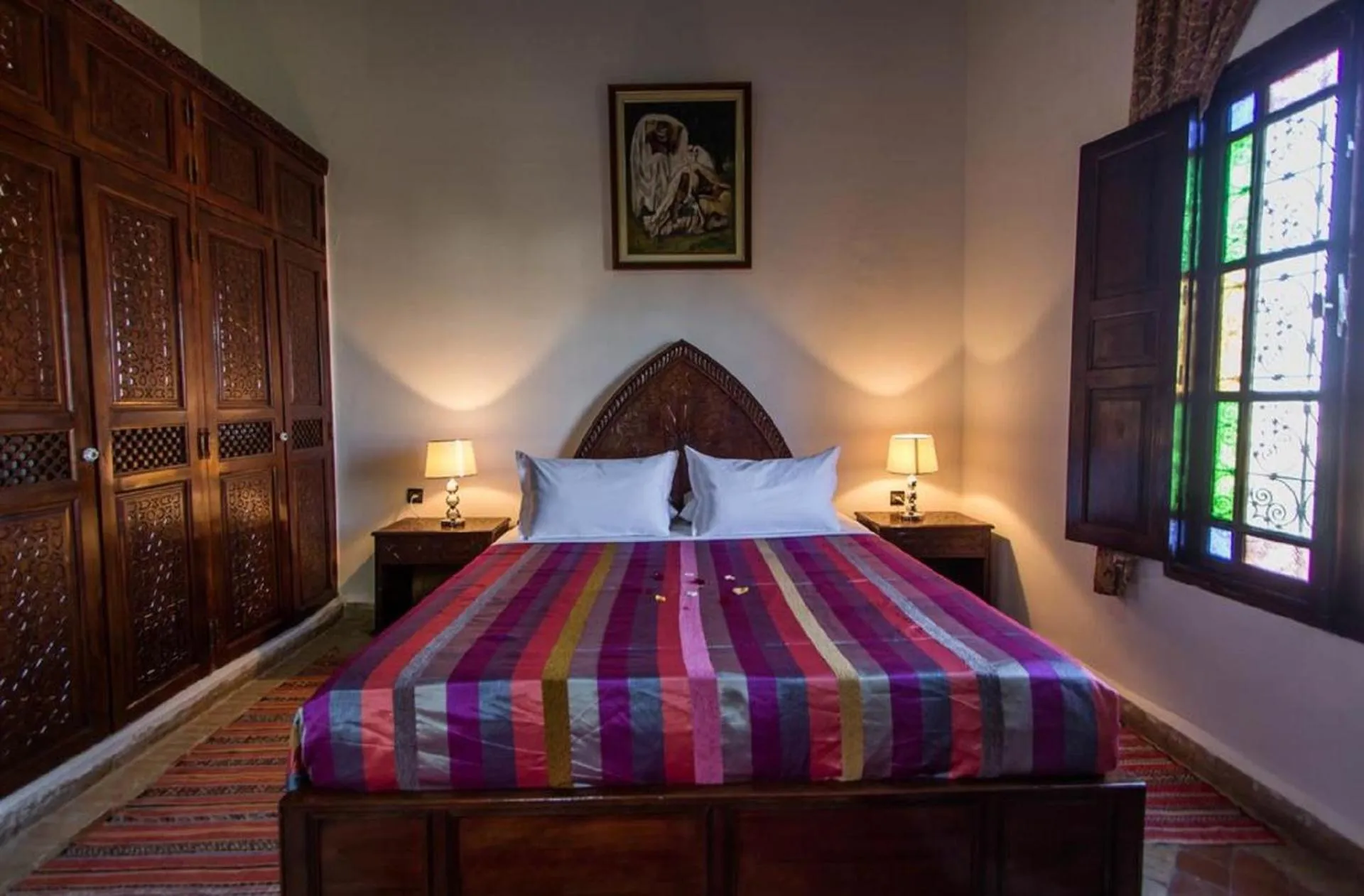 Bed in Riad Pacha Palace