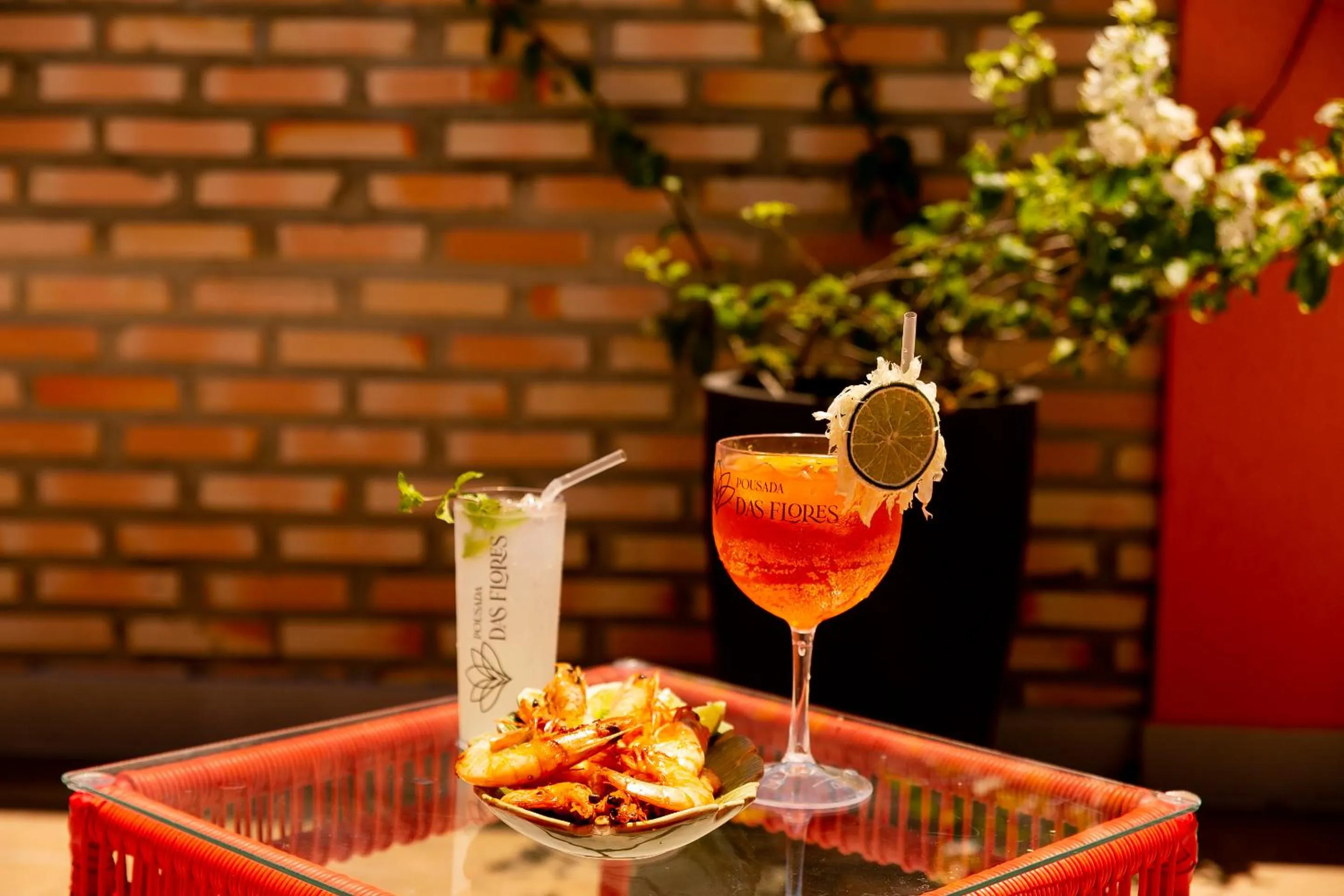 Food and drinks in Pousada das Flores