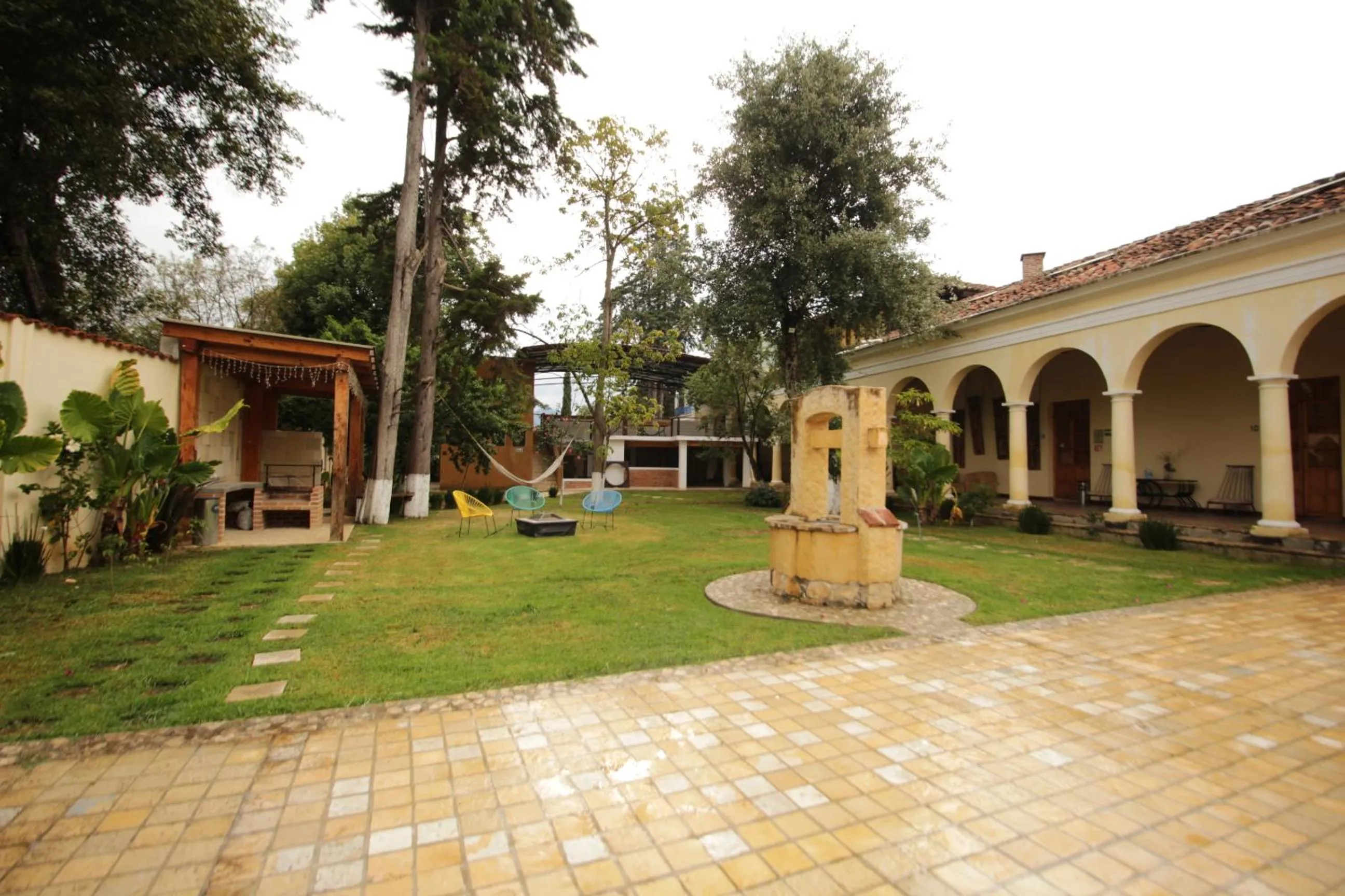 Inner courtyard view in Hacienda Molino Santo Domingo