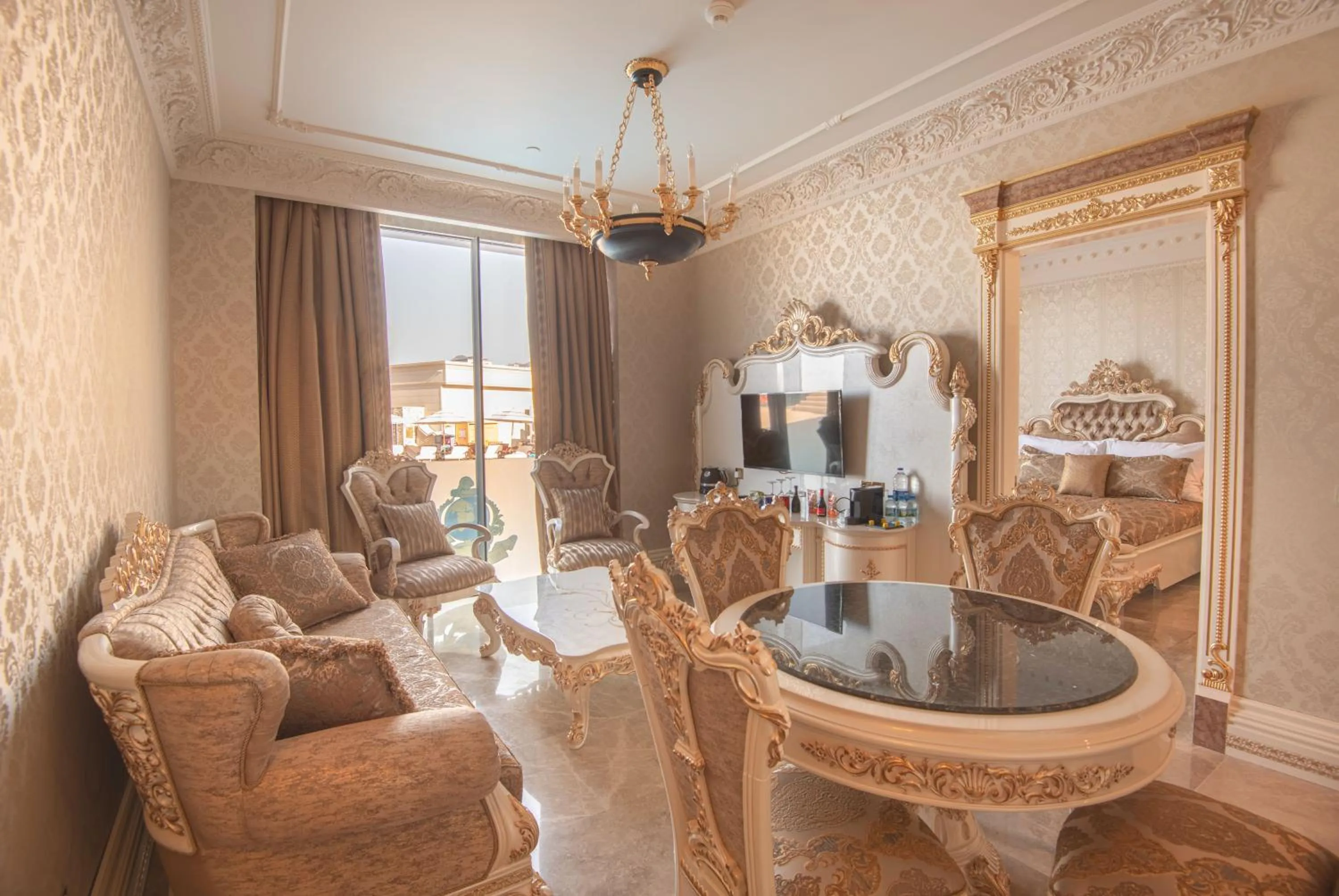 Living room in Les Ambassadeurs Hotel Casino&Marina