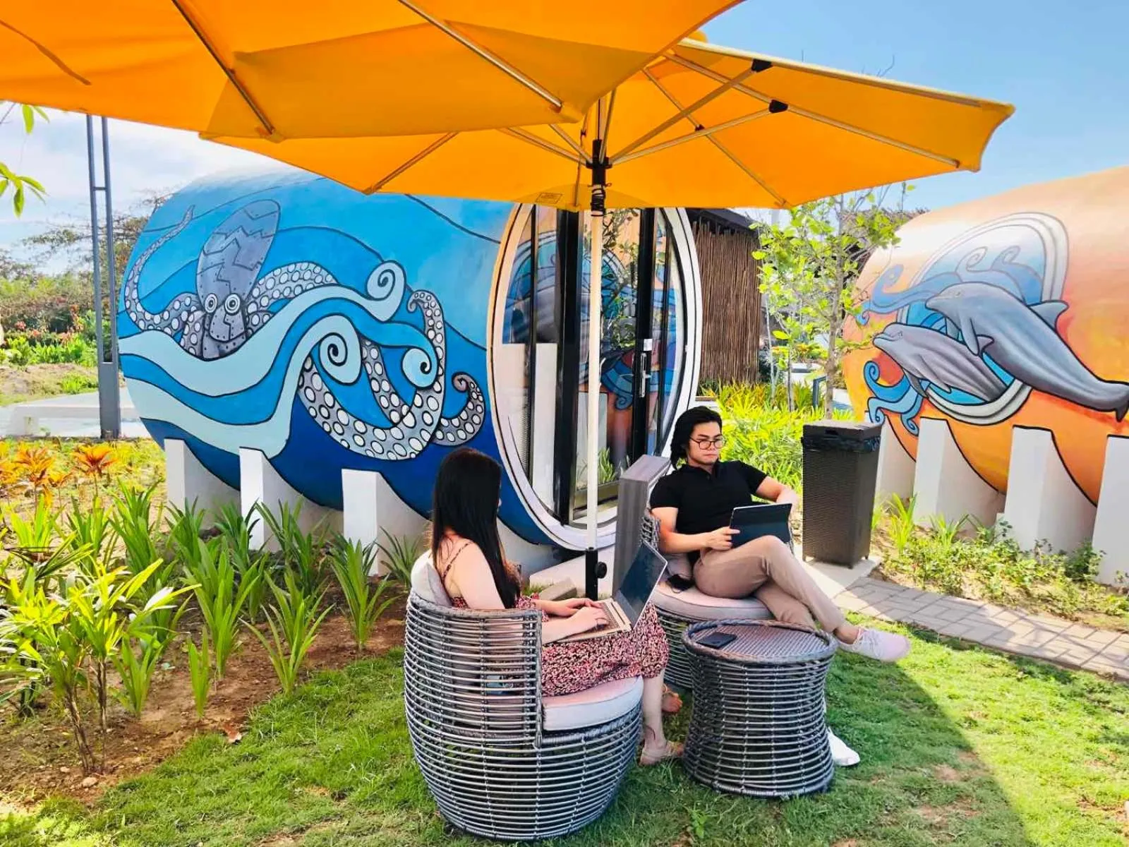 Garden view in Cocoons Casobe