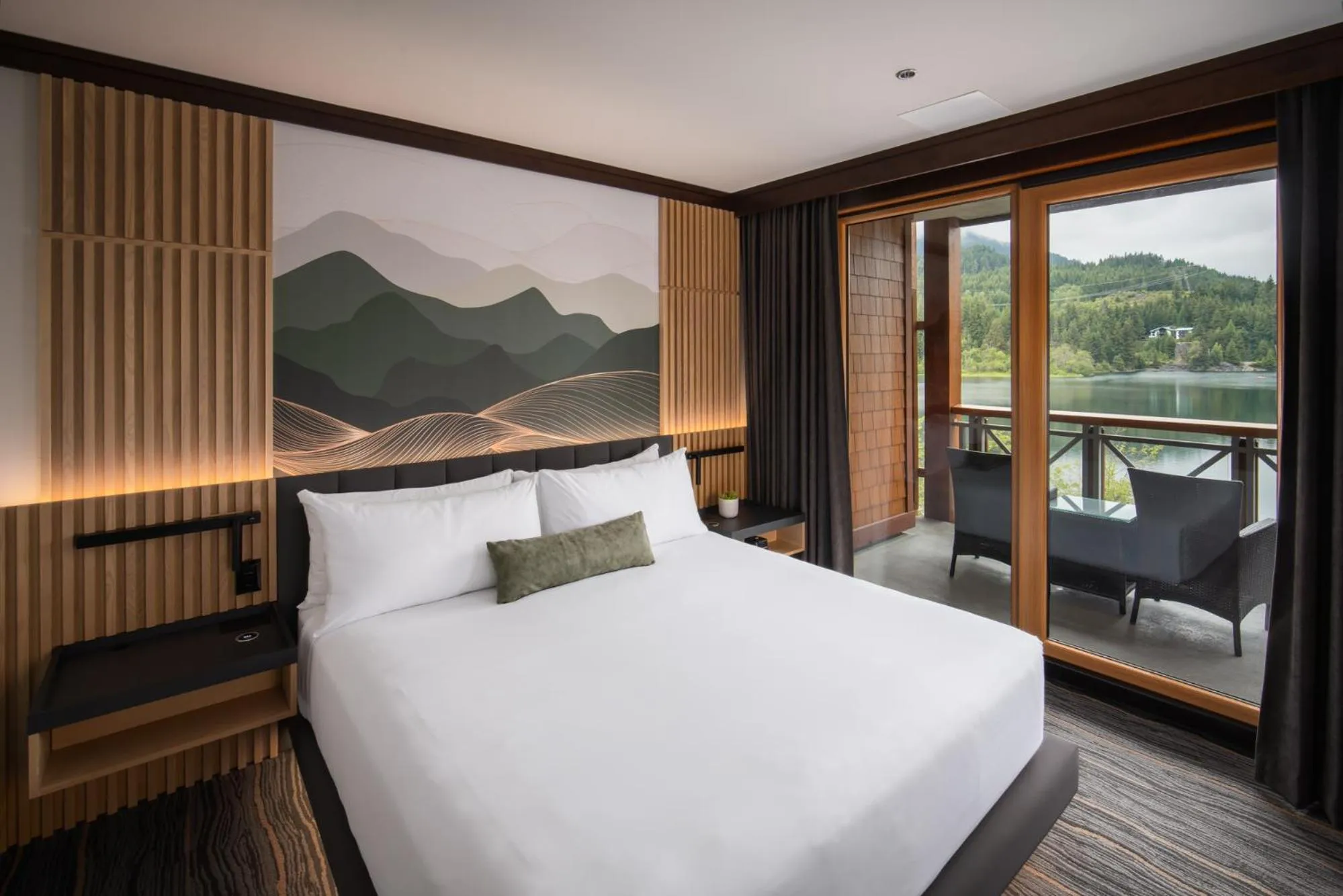 Bed in Nita Lake Lodge