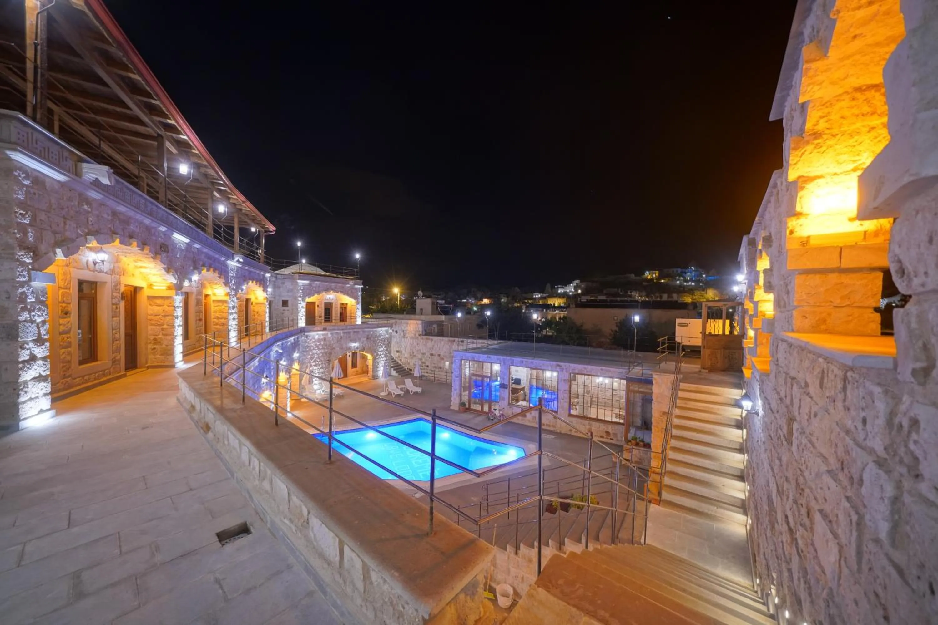 Pool view in Göreme Cave Lodge
