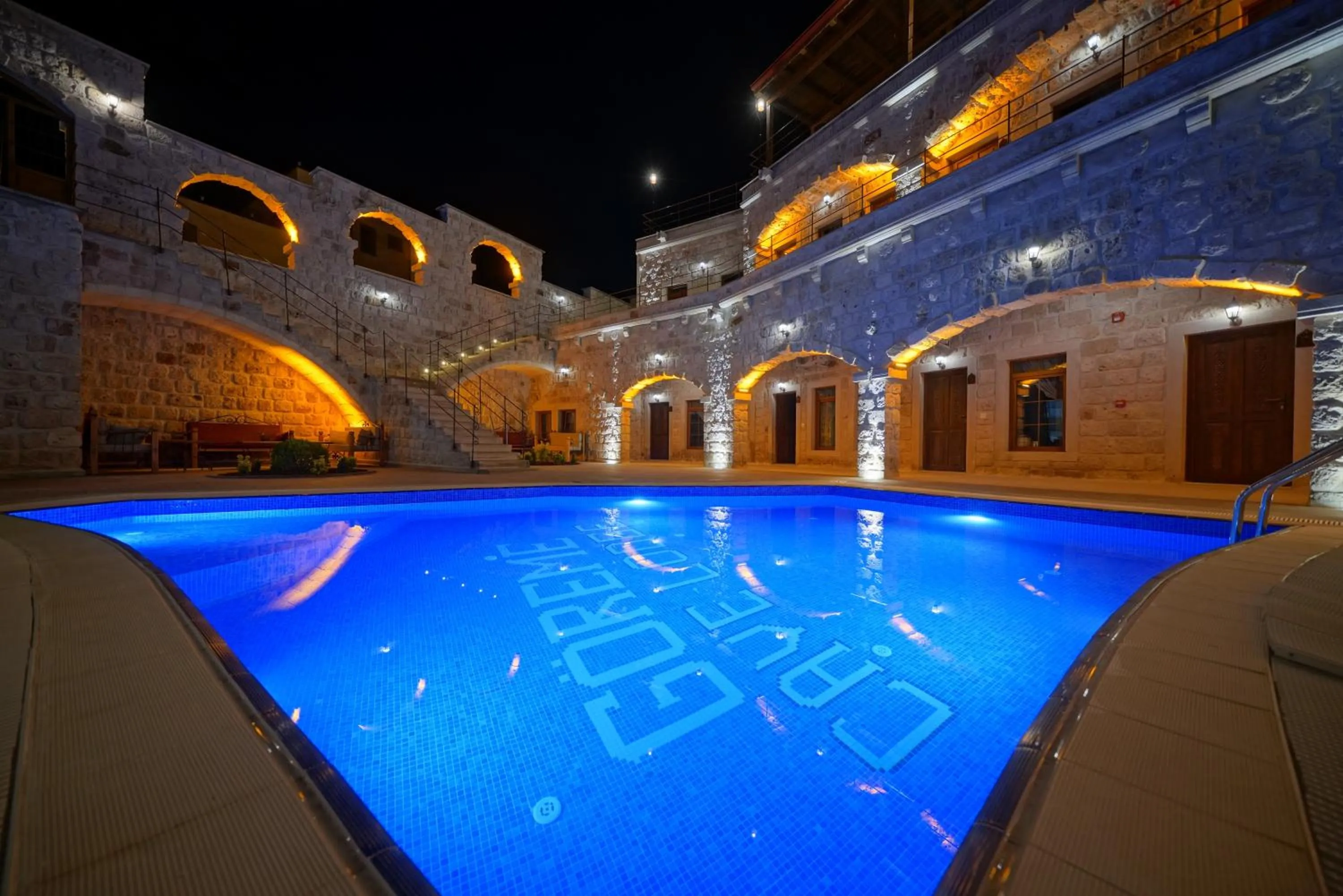 Swimming pool in Göreme Cave Lodge