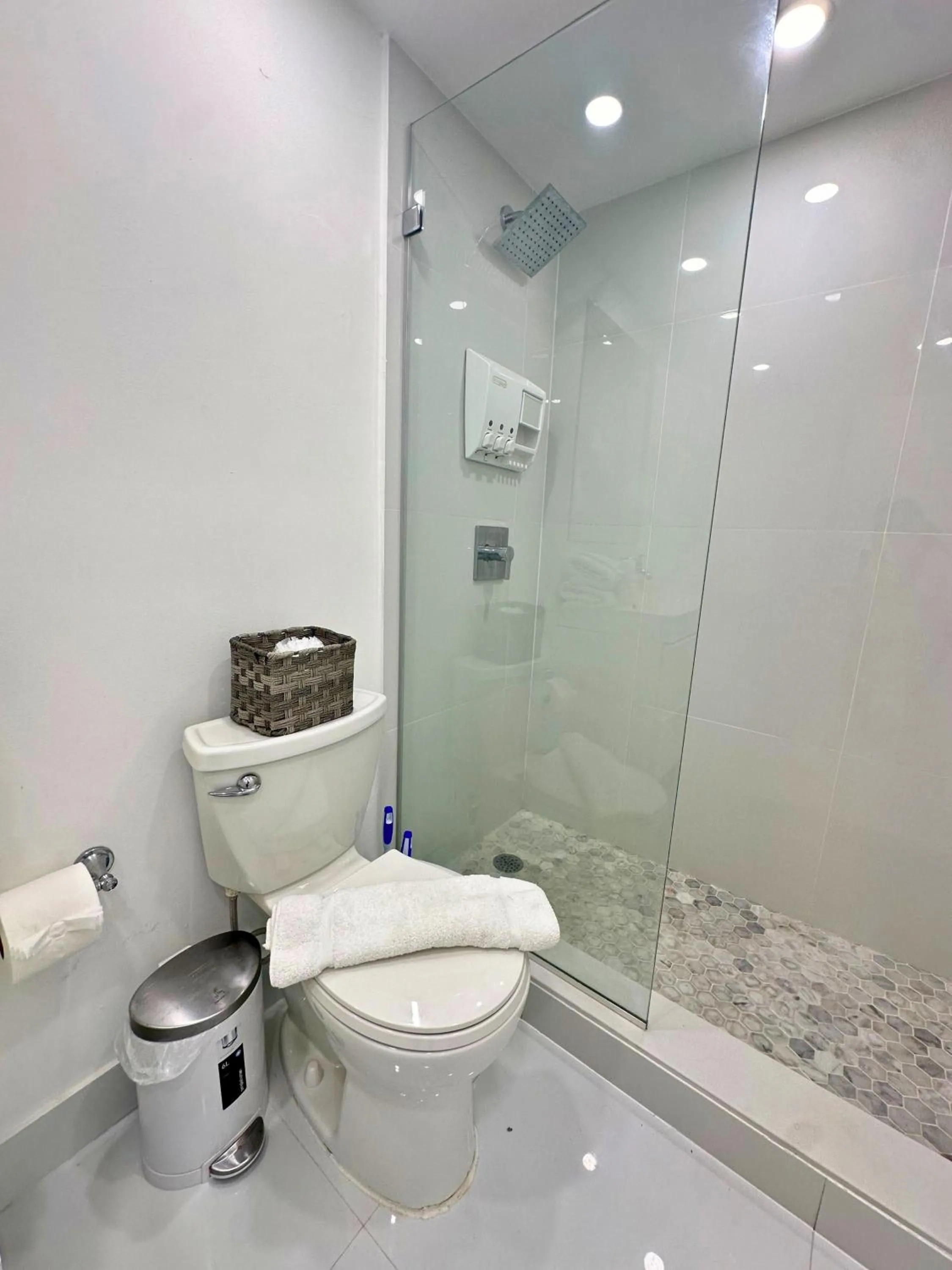 Shower in SeaStays Apartments