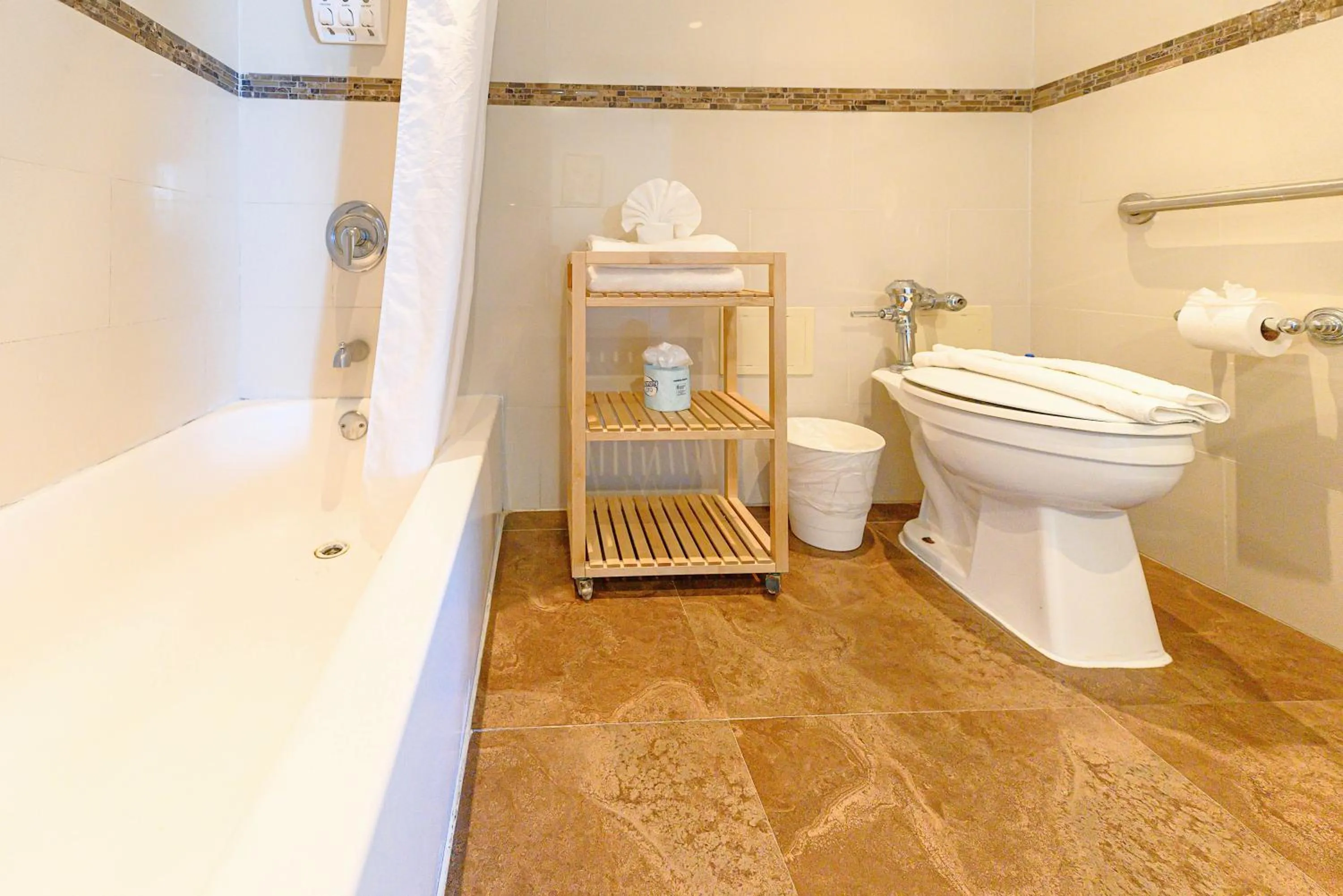 Shower in SeaStays Apartments