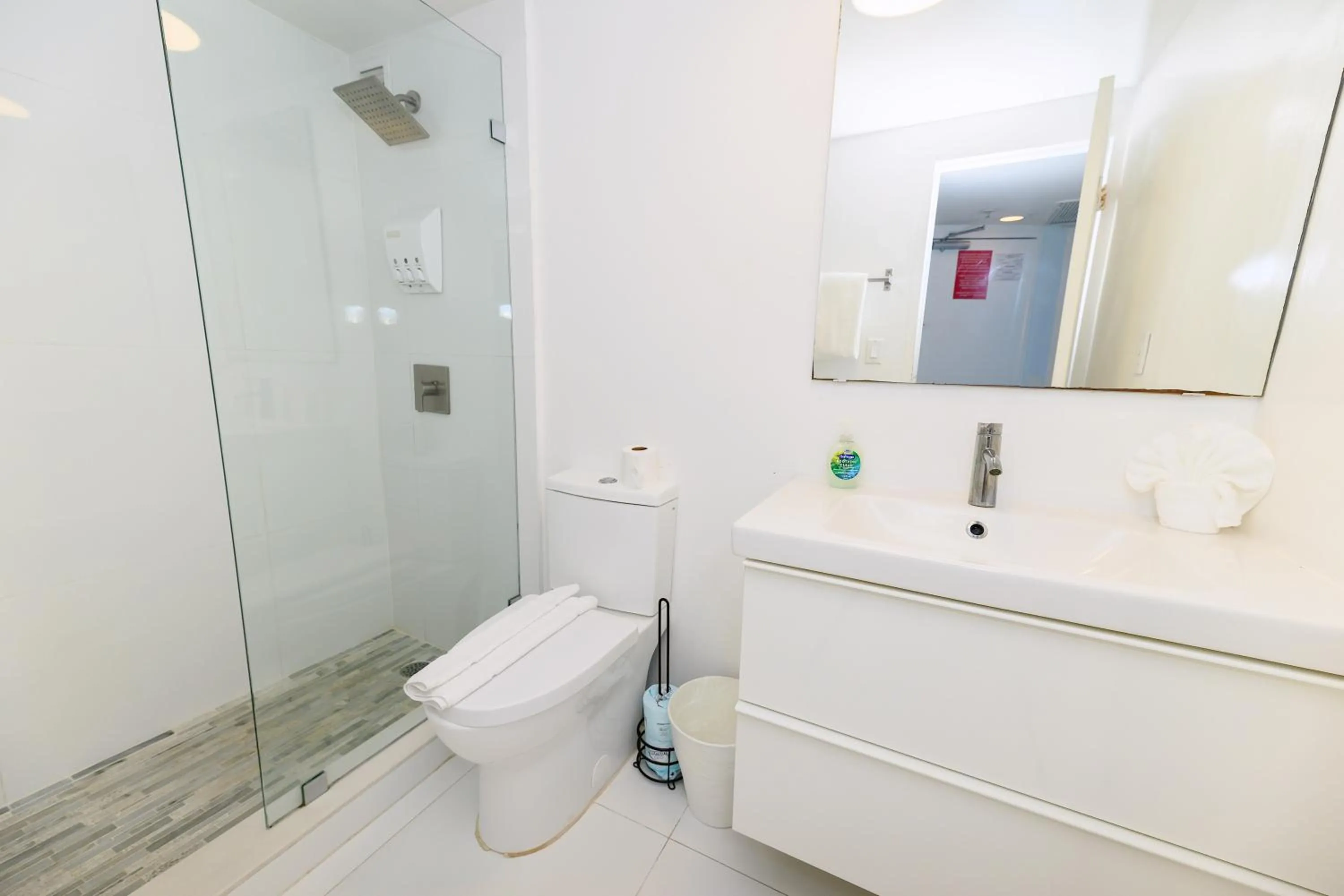 Shower in SeaStays Apartments