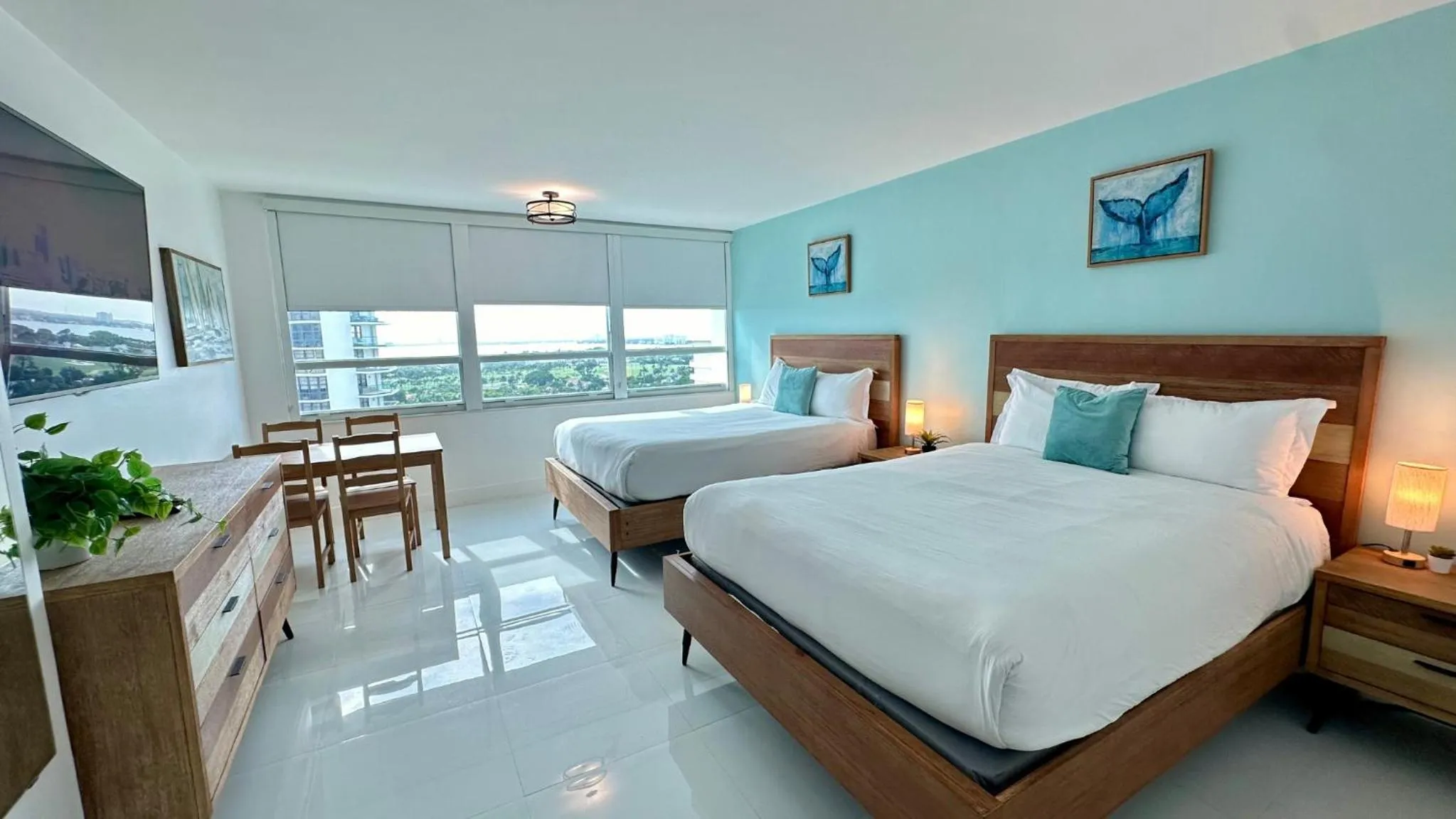 Bed in SeaStays Apartments