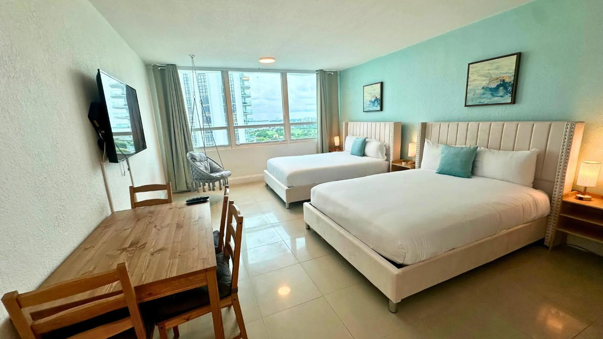 Bed in SeaStays Apartments