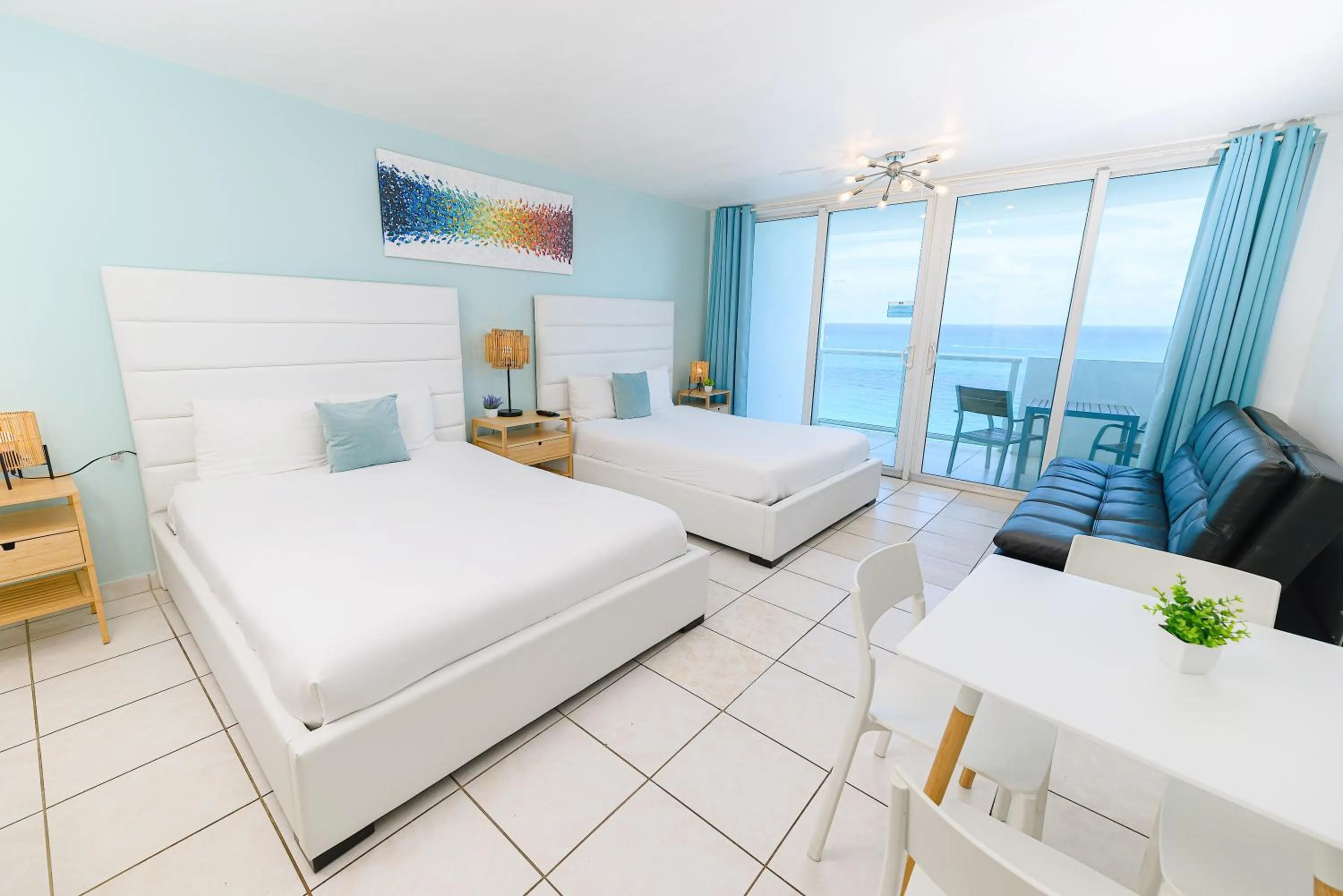 Bed in SeaStays Apartments