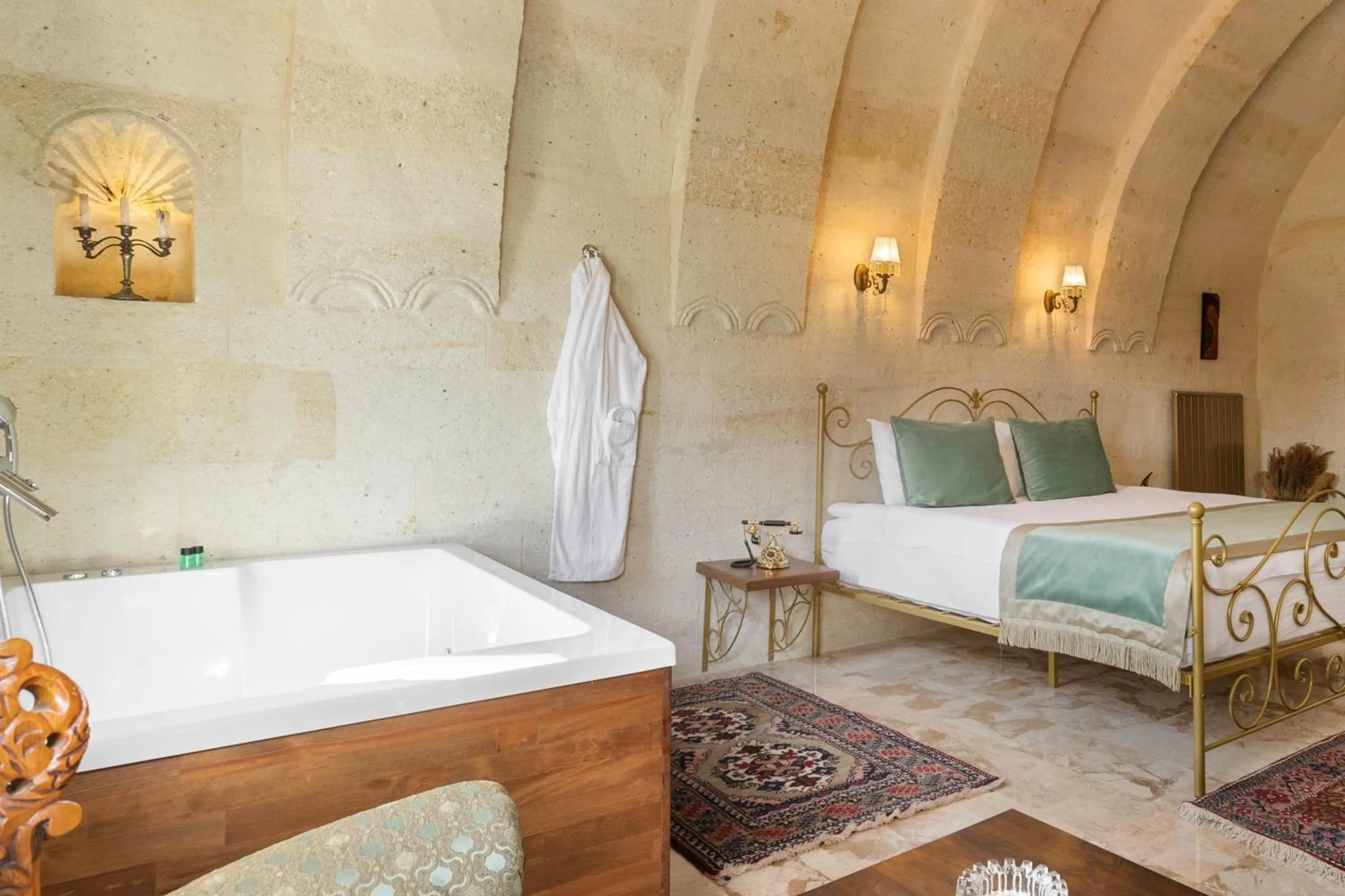 Bed in House 1938 Special Cave Hotel