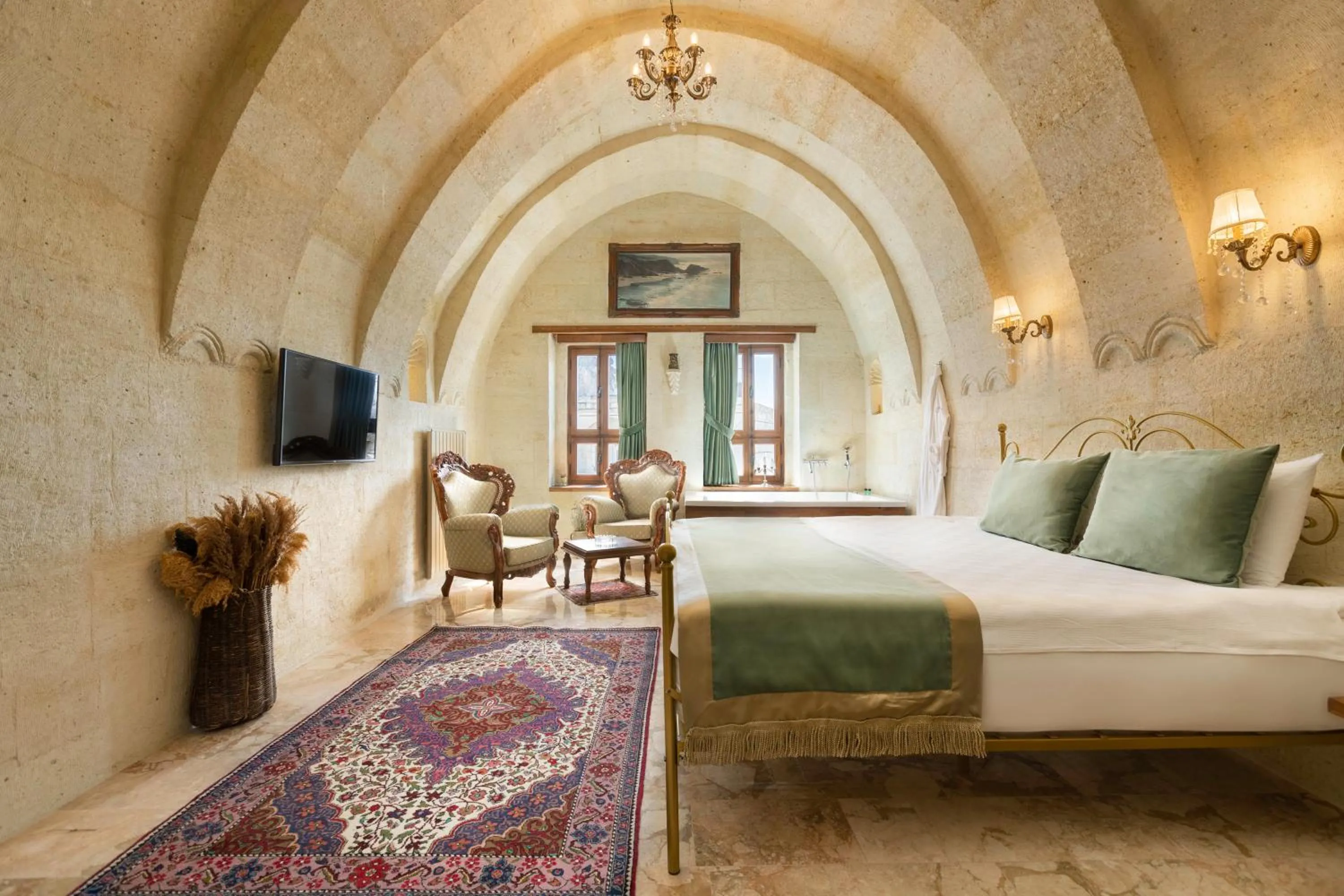 Bed in House 1938 Special Cave Hotel