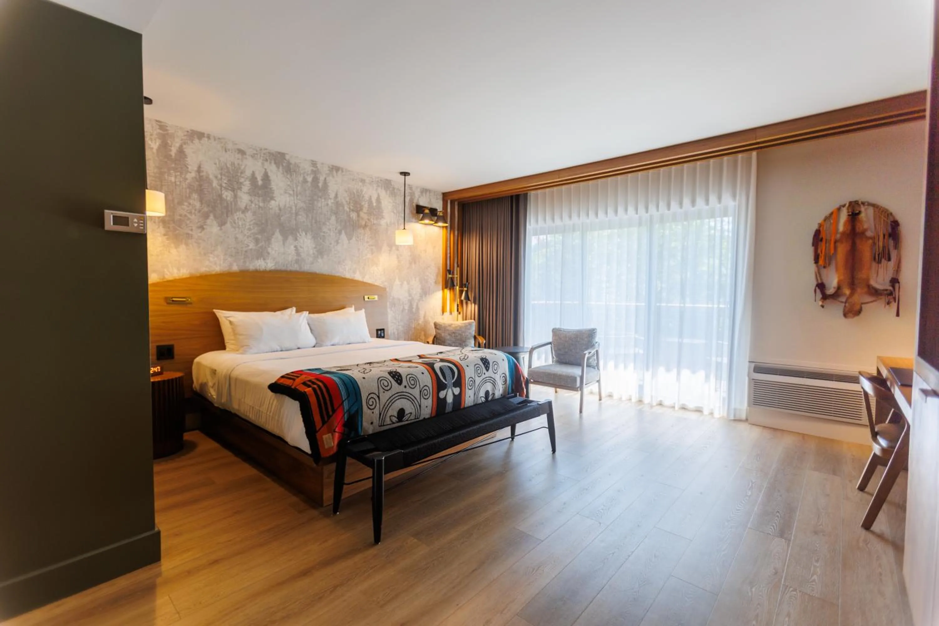 Bed in Hôtel-Musée Premières Nations