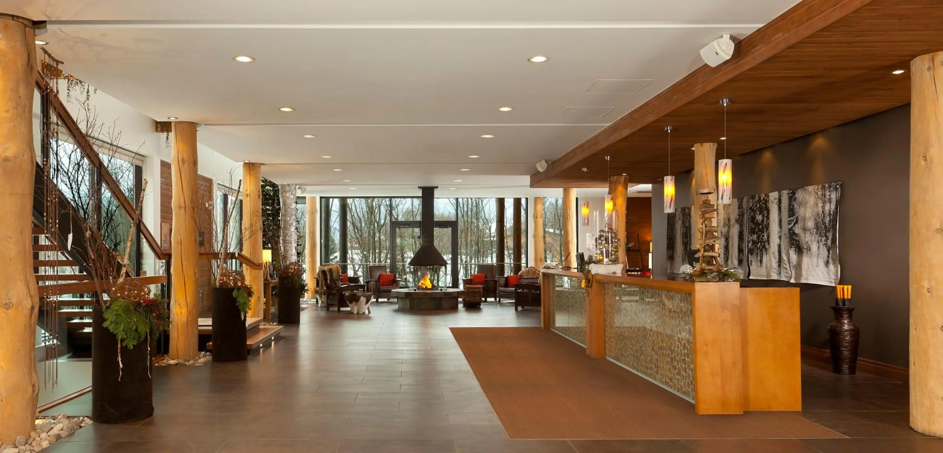 Lobby or reception in Hôtel-Musée Premières Nations