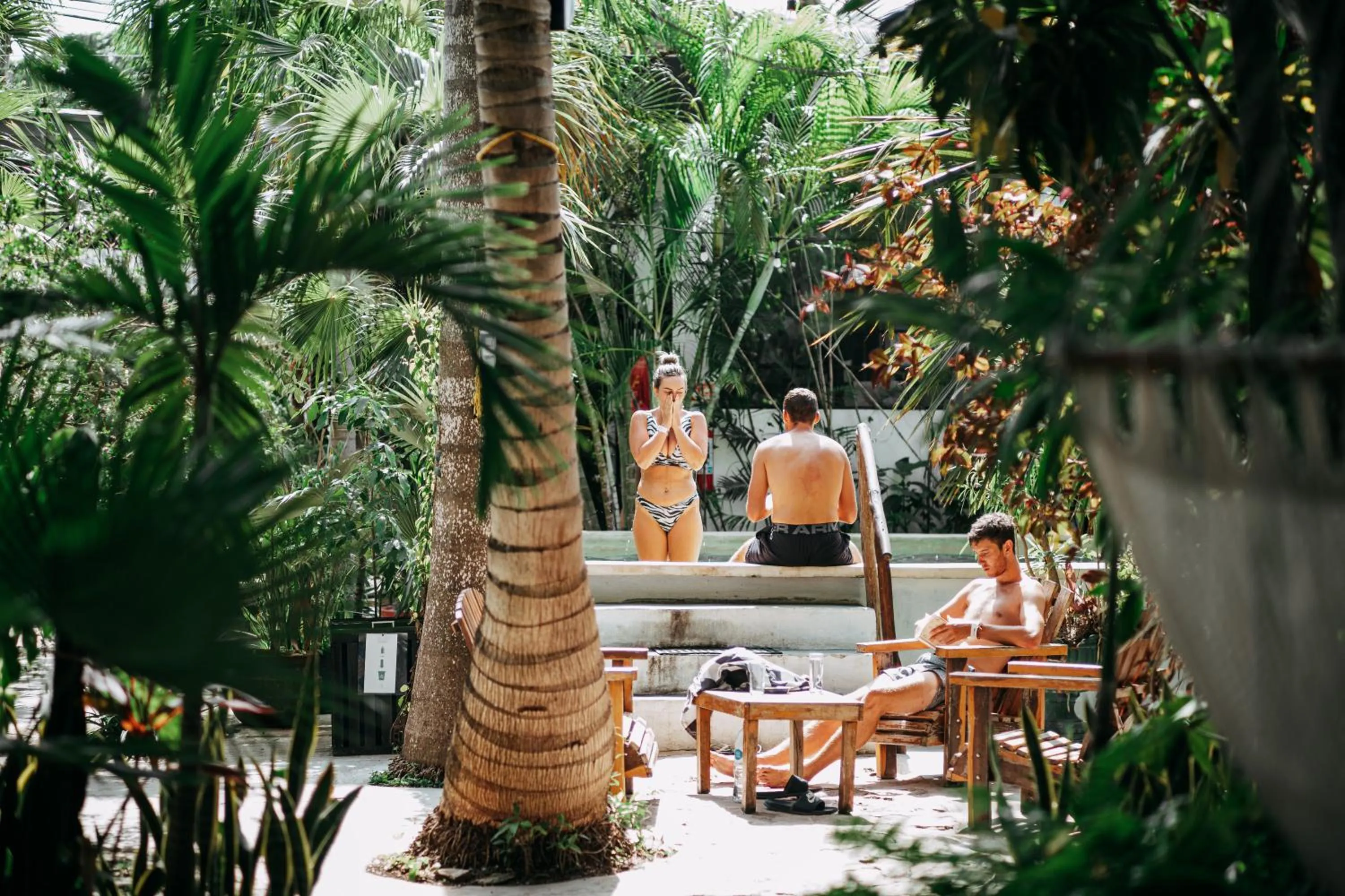 Garden view in Hostel Oryx Tulum